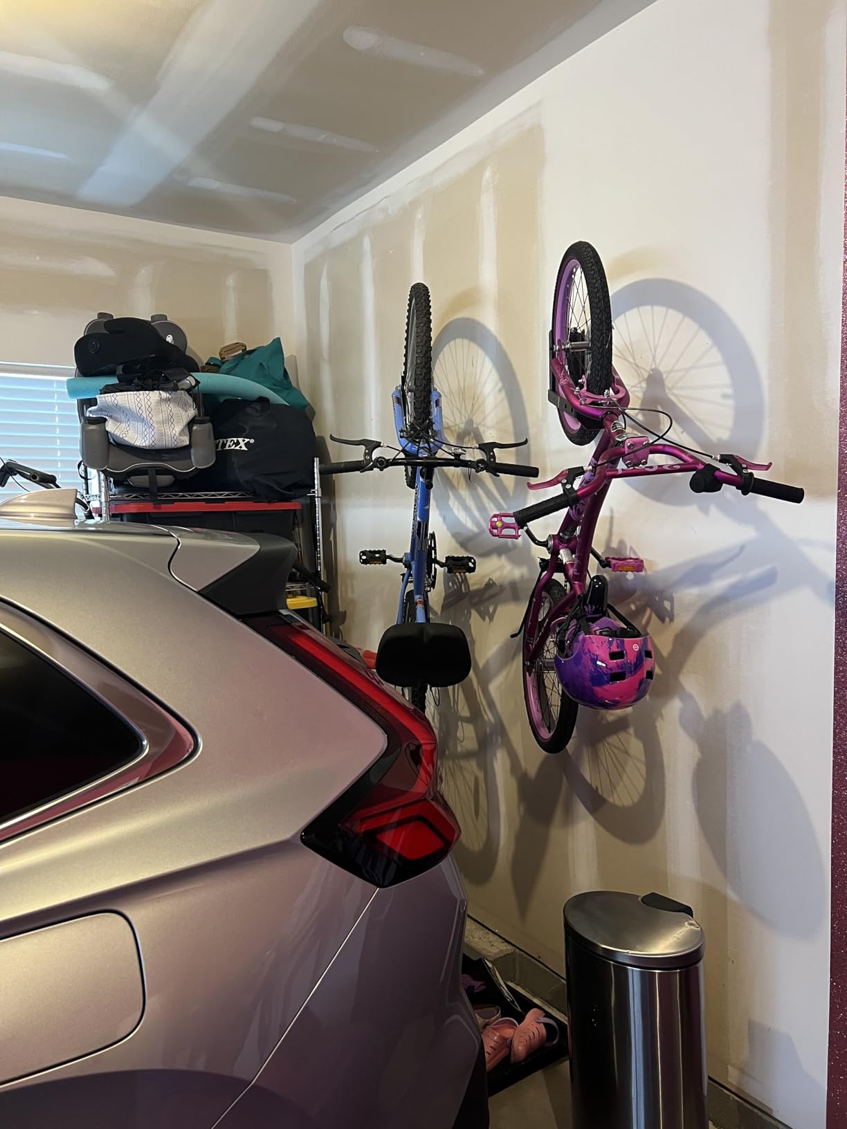 monTEK No-Lift Swivel Bike Wall Mount, Bike Hangers for Garage, 1 Pack | Space-saving bike storage rack pivots 120 degrees; 4 settings fit 16-29 in wheels and tires up to 3.54 in wide; holds 77 lb each customer photo 2