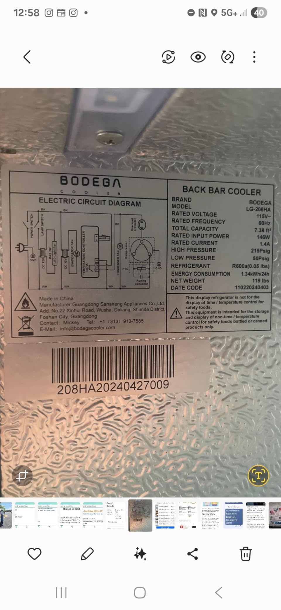 BODEGACOOLER Back Bar Cooler, 2 Door Commercial Beverage Refrigerator customer photo 2