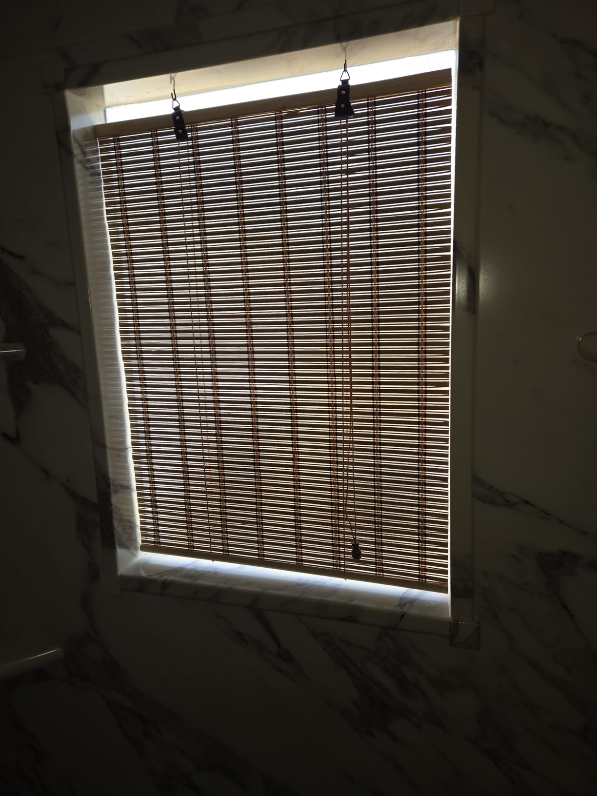 BAYUE Bamboo Blinds, Roll Up Window Shades with Light Filtering for Home | Bamboo Shades for Indoor Windows customer photo 2