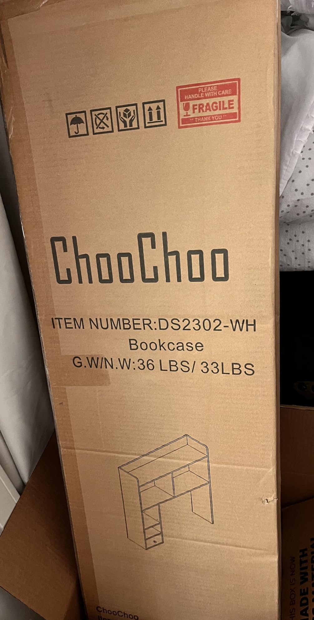 ChooChoo Desktop Bookshelf, 36.4