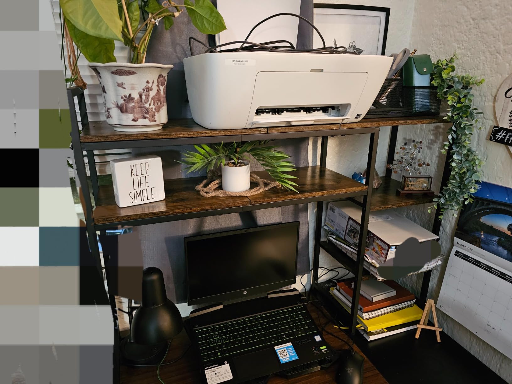 Snughome Adjustable Desk Shelf with Monitor Stand, 38.6