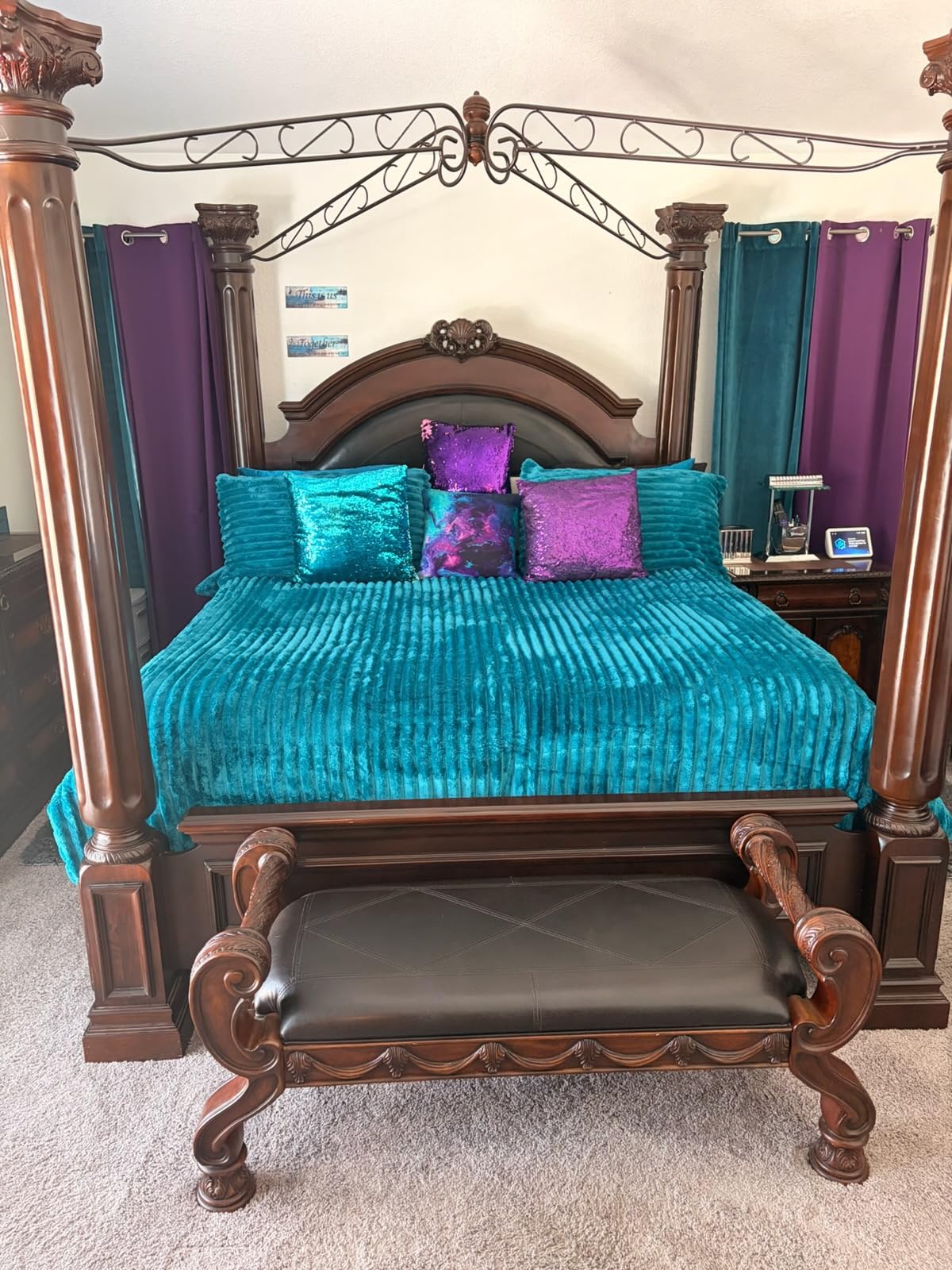 Bedsure Queen Fluffy Comforter Set - GentleSoft 3 Pieces Luxury Fleece Bed Linen Bedding, Cozy Room Decor Aesthetic customer photo 2
