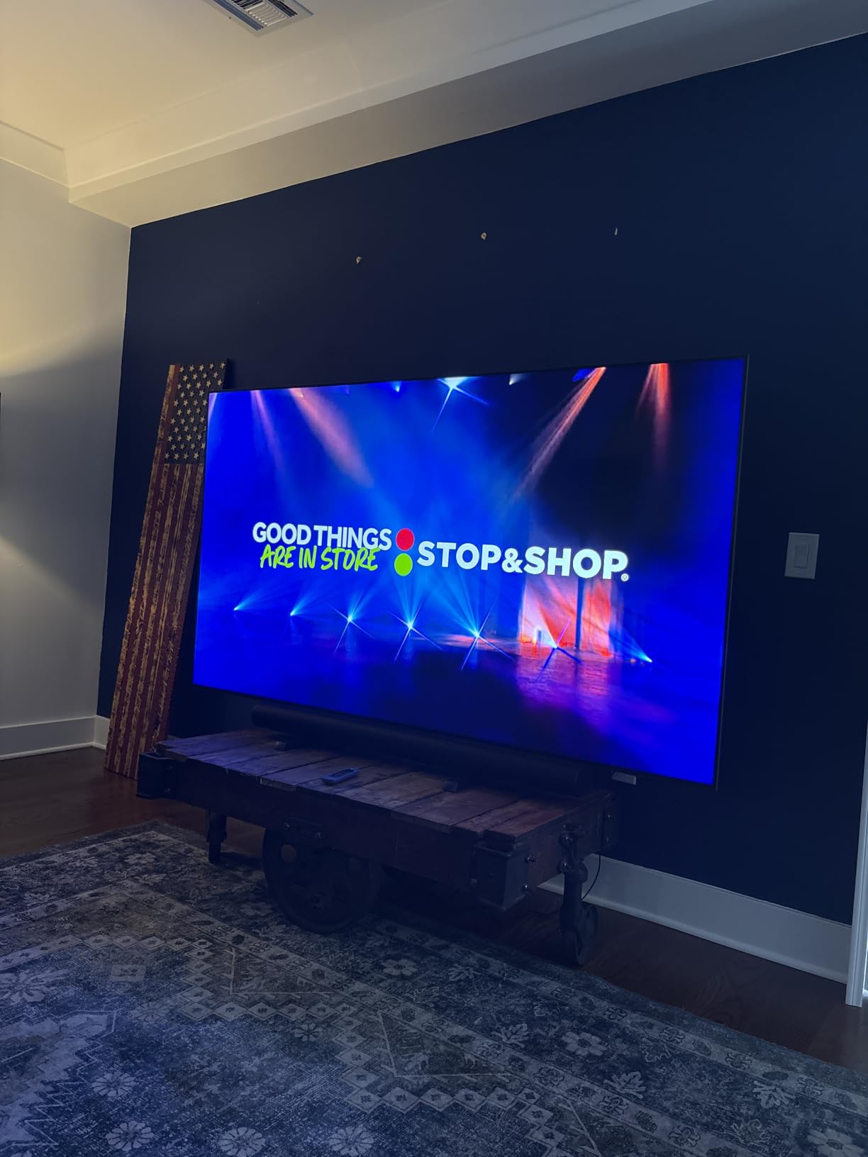 Rfiver Table Top TV Stand with Height Adjustable TV Legs for 37-90 Inch TVs customer photo 2
