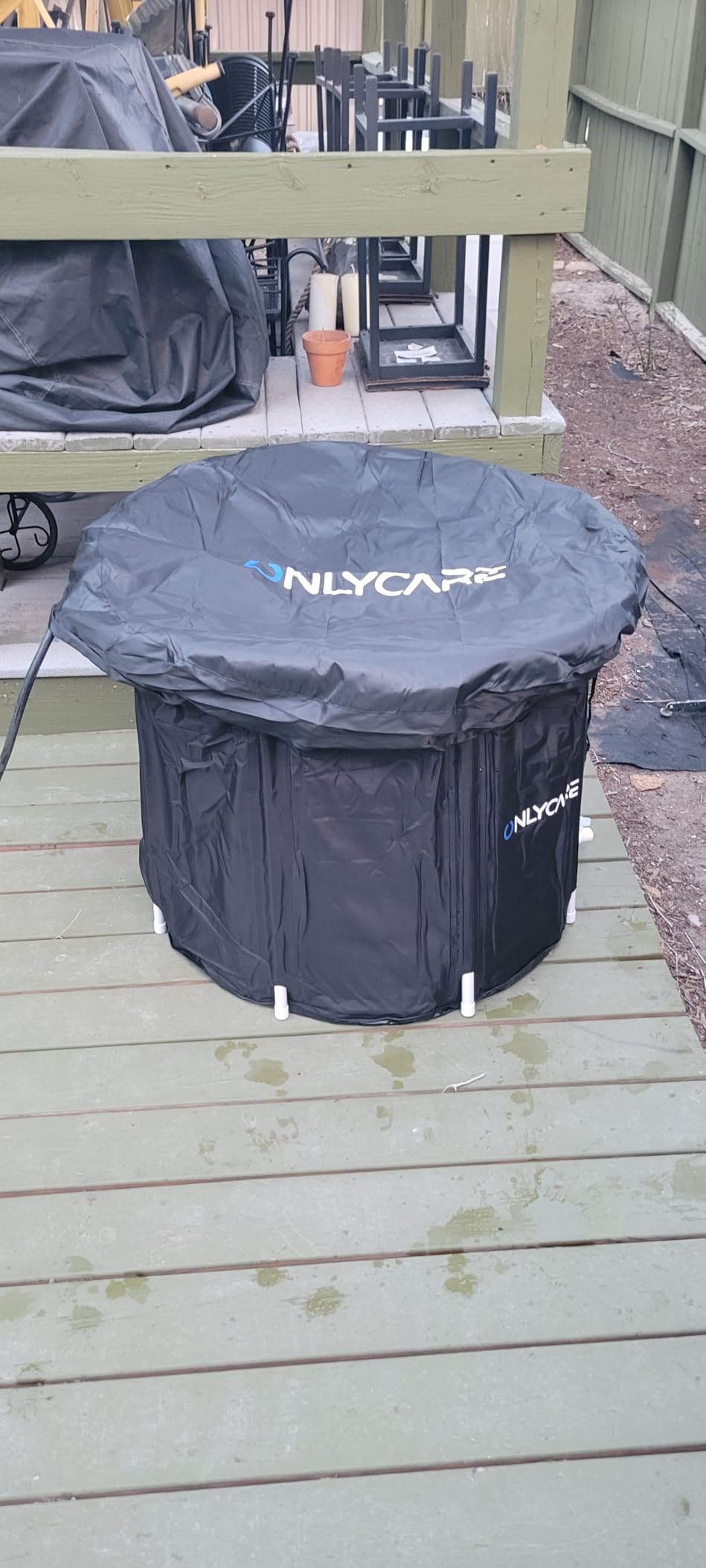 ONLYCARE Upgrade XXL 135 Gal Ice Bath Tub for Athletes - Cold Plunge Tub with Cover - Multiple Layered Cold Water Portable Ice Pod for Therapy Recovery at Home Outdoor Gym Use customer photo 2