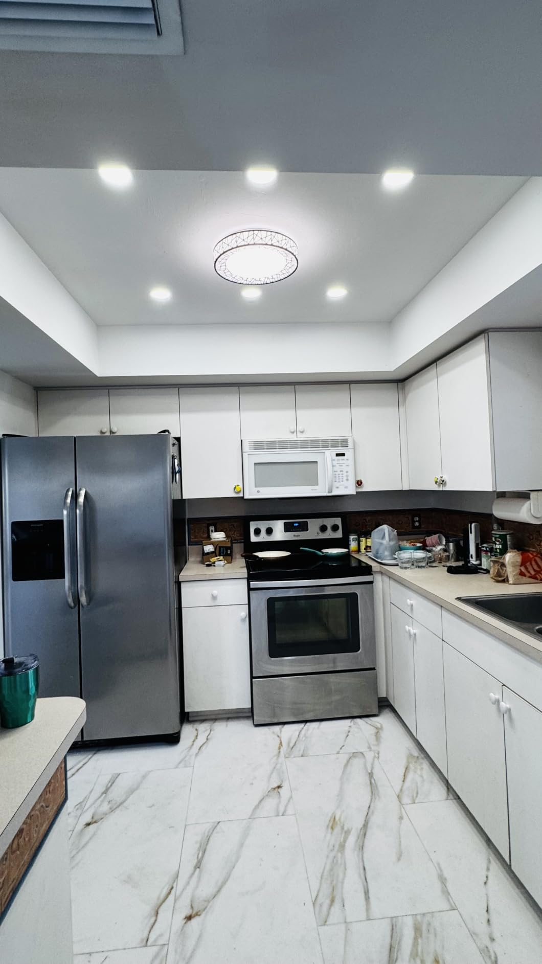 Lightania 20 Inch Bird's Nest Flush Mount Ceiling Light, 42W, 5CCT | 2700K-6500K Selectable, Modern LED Ceiling Light Fixture, Dimmable, for Bedroom, Kitchen, Closet, Black, ETL Listed customer photo 1