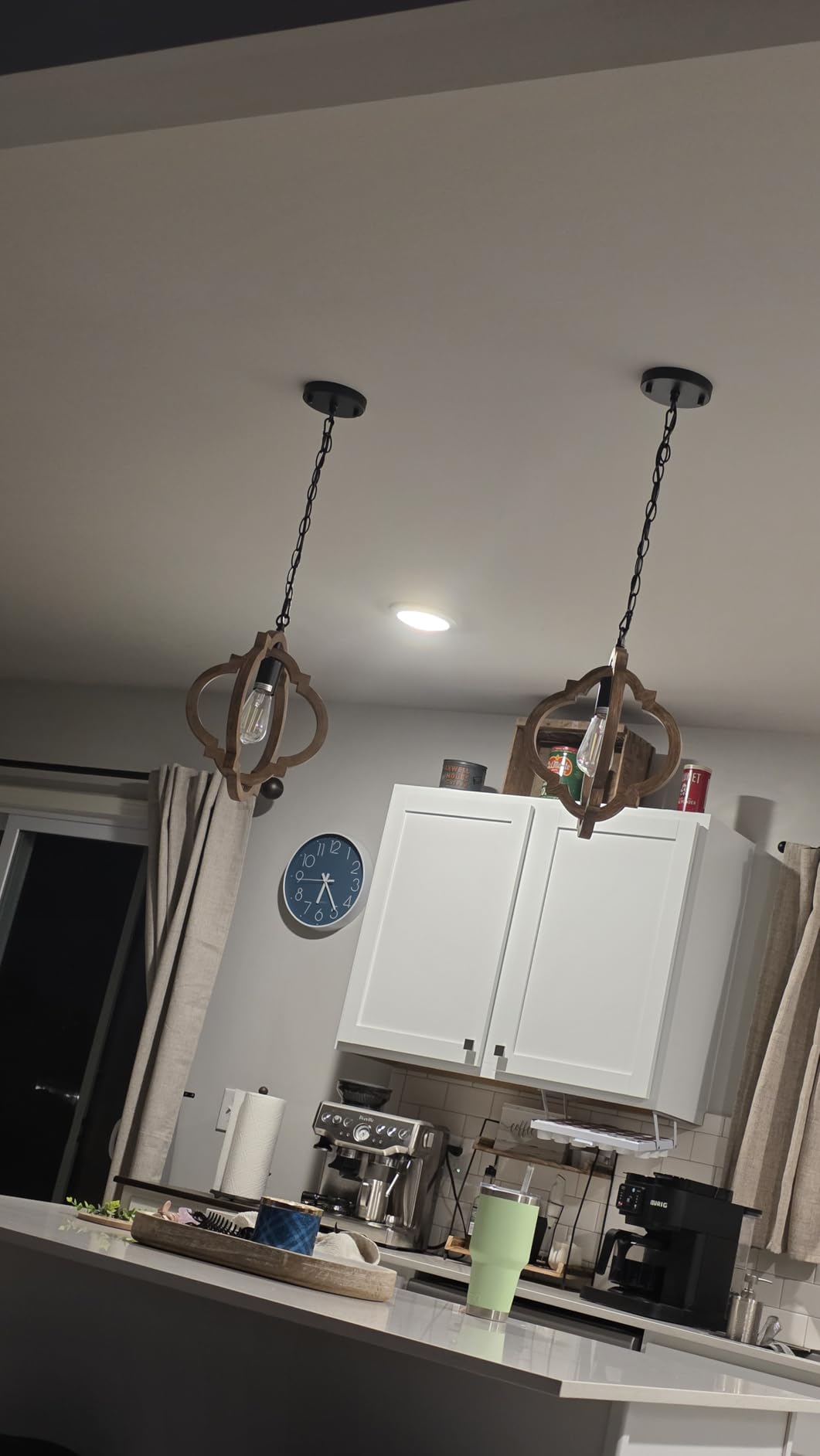 Sheetea 2 Pack Pendant Lights Kitchen Island, Modern Black Light Fixtures | Farmhouse Design, Ceiling Hanging Height Adjustable, Durable Metal, Quick & Easy Installation, Small Pendant Lighting customer photo 2