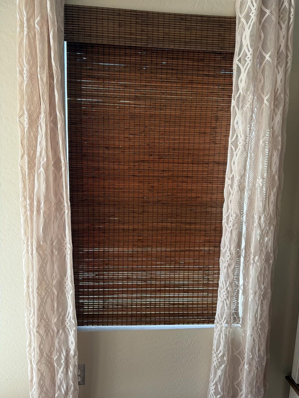 Cordless Bamboo Roman Shades w/Valance, 30.5