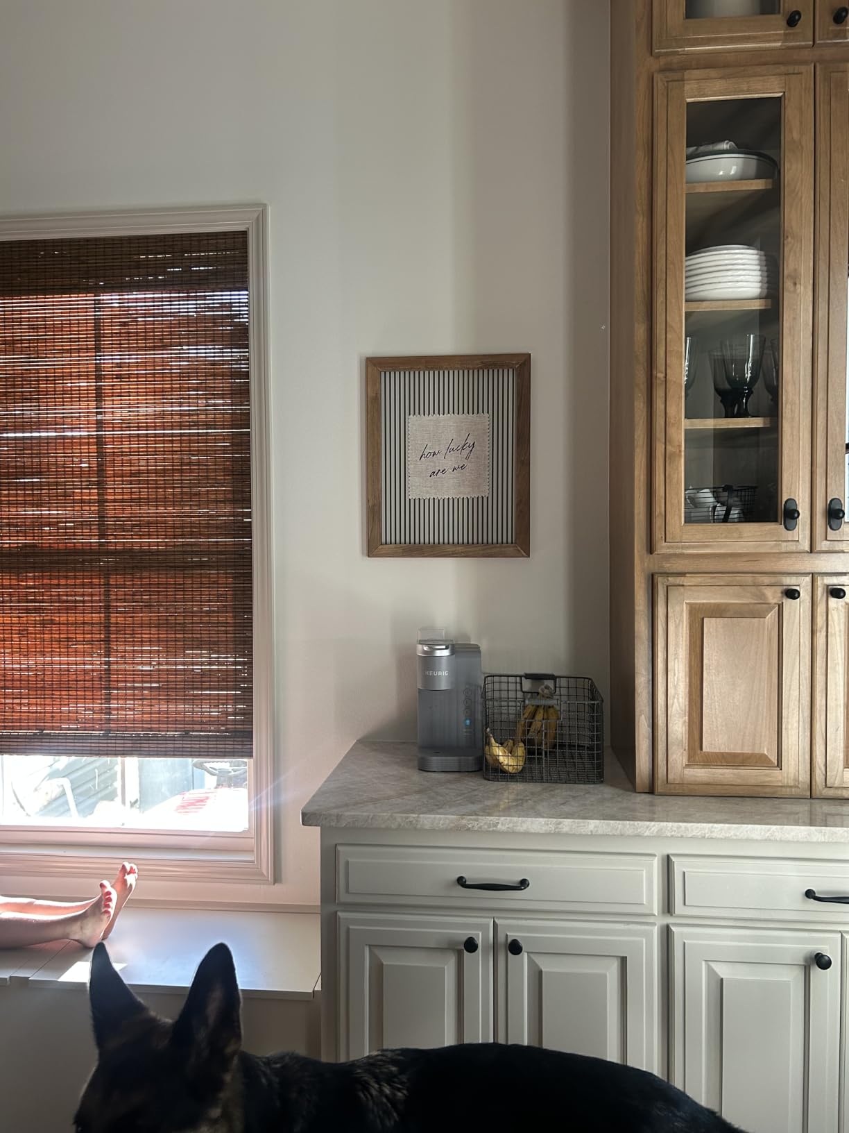 Cordless Bamboo Roman Shades w/Valance, 30.5