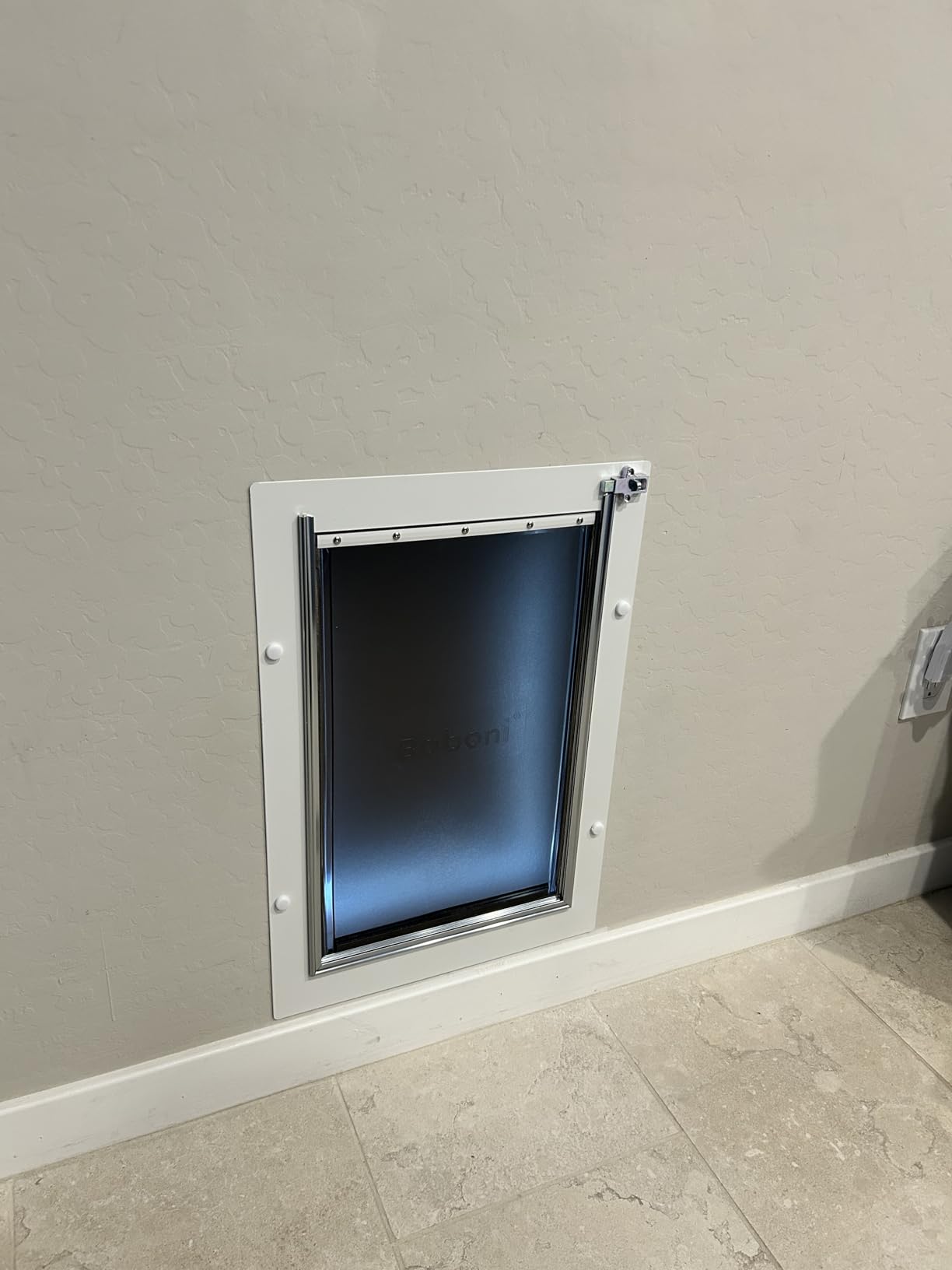 XL Pet Door for Wall Dog Door, 3-Flap XLarge Doggie Door for Exterior Wall, All-Metal Frame and Telescoping Tunnel,Pets Up to 220 Lb (Extra Large Size) customer photo 2