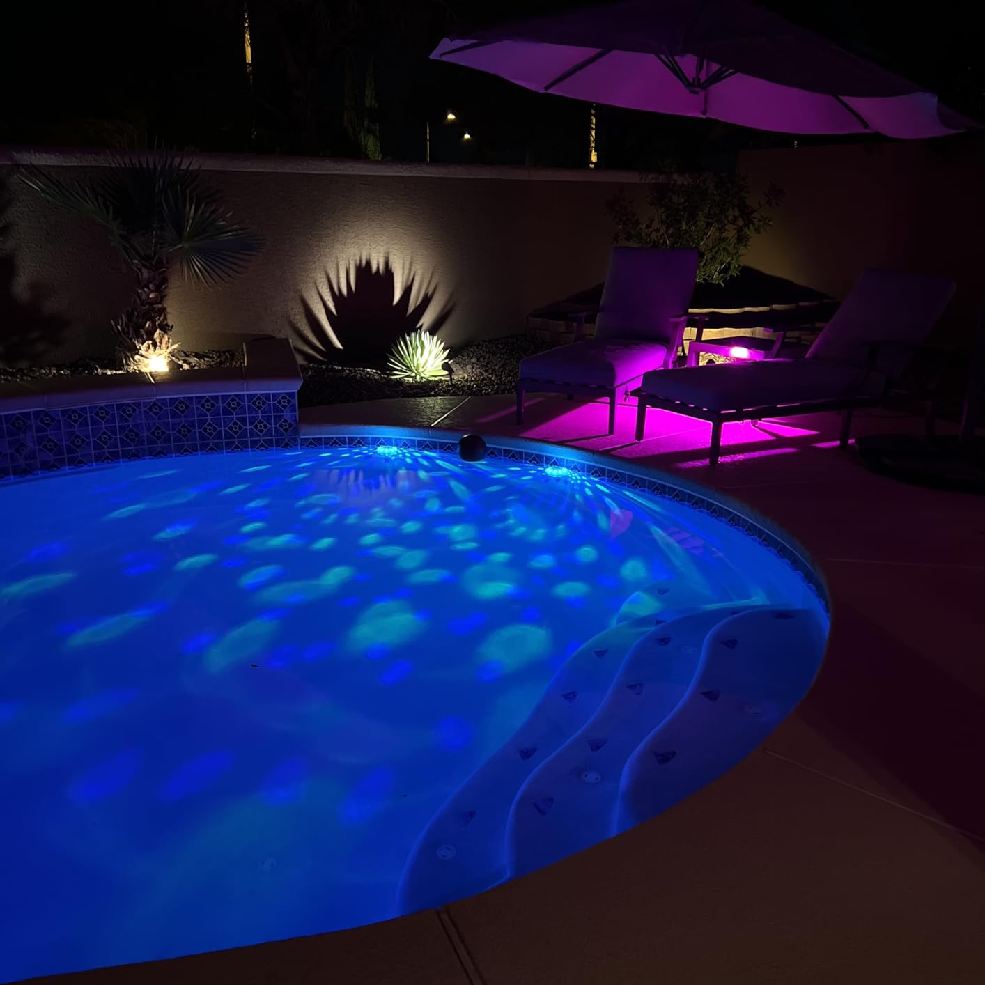 Rechargeable Floating Pool Lights (4 Pack) - Pool Light with Vibrant RGB Colors, IP68 Waterproof Floating Lights, Upper and Lower Color Changing Led Lights for Pools, Hot Tubs and Party customer photo 2