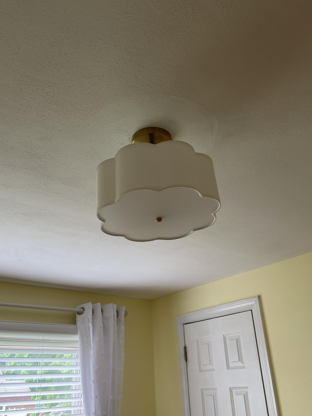 CALOKES Semi Flush Mount Ceiling Light, 11.8