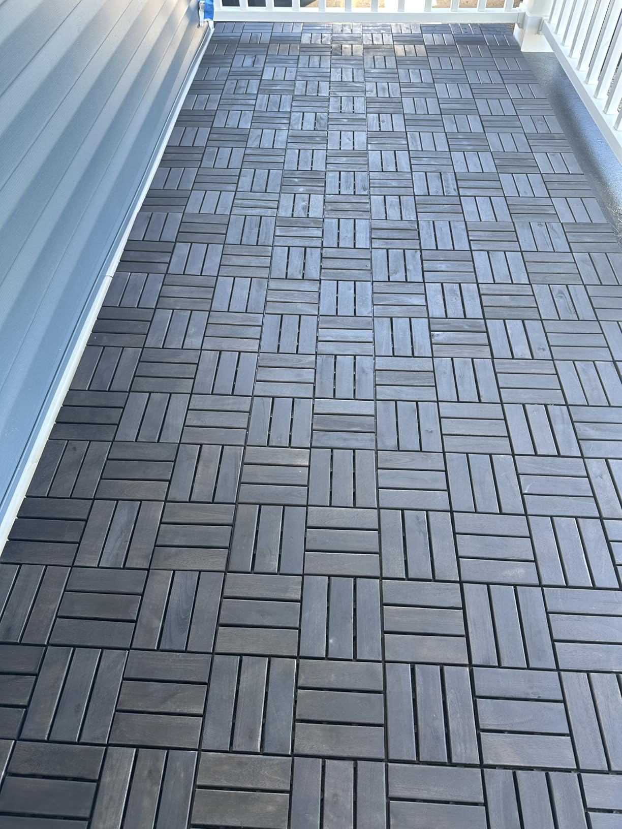Yaheetech 54PCS Acacia Wood Deck Tiles Interlocking Patio Flooring customer photo 2