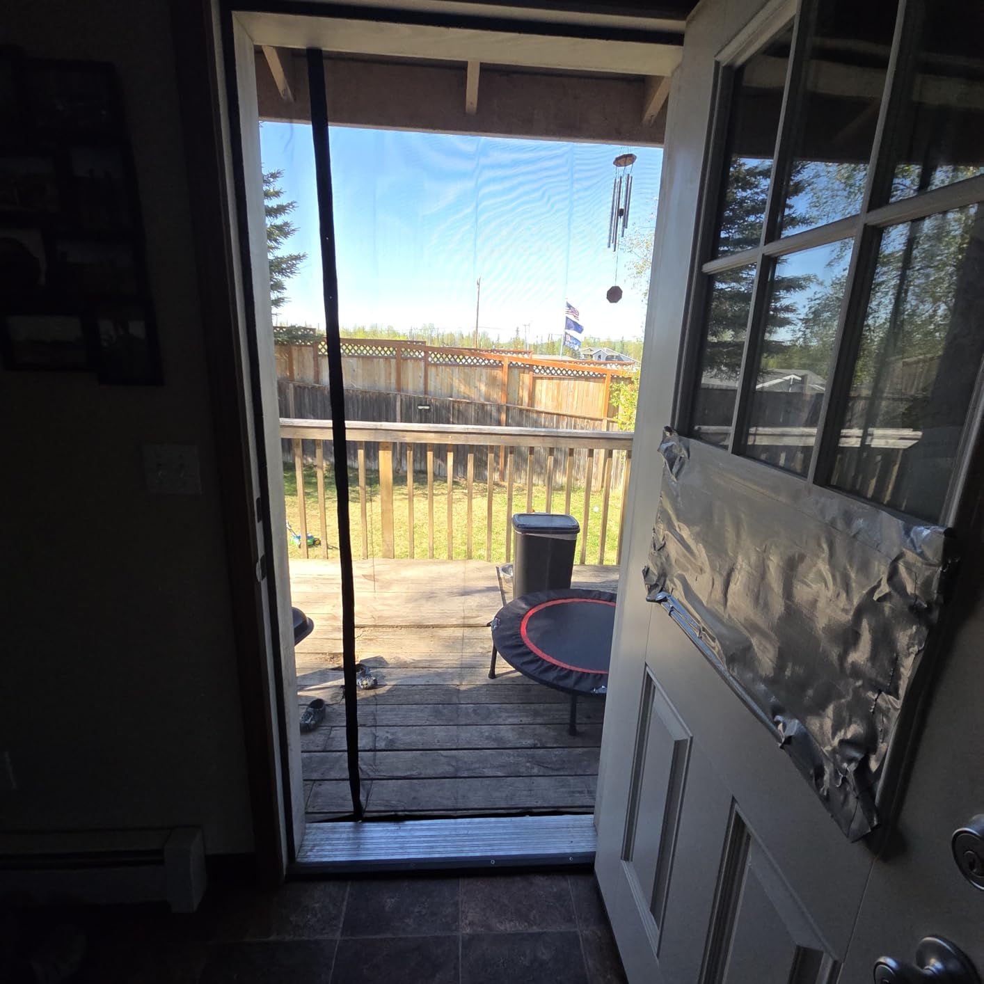Reversible Side Opening Wide Magnetic Screen Door for Sliding & French Door - Heavy Duty Thicker Reinforced Mesh bug Door Screen Magnetic Closure, Screen 74