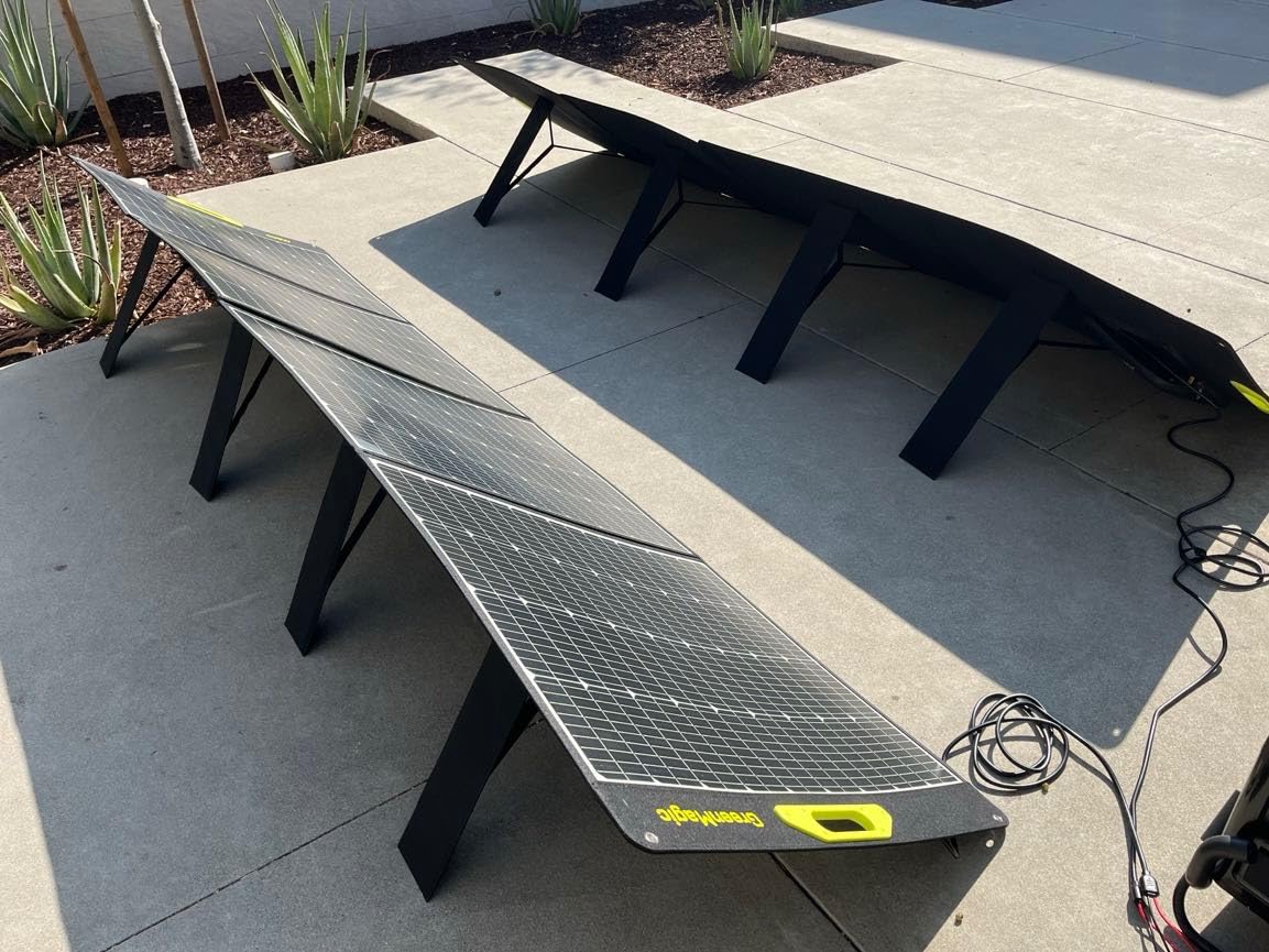 Greenmagic Portable 400 Watt Solar Panel, 39V 400W Foldable Panel Solar Charger Lightweight Durable Compatible with Most 40v Portable Solar Generator Power Station on The Market for RV Camping Home customer photo 2