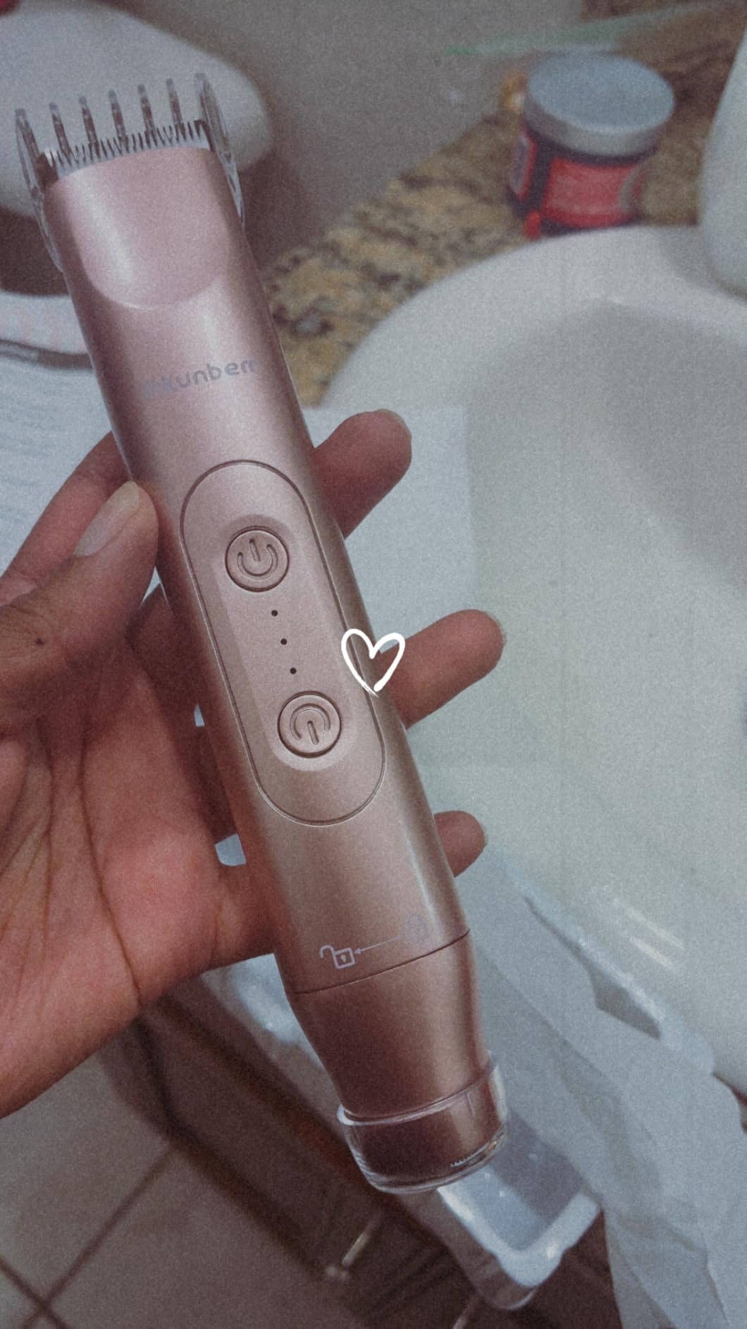 Akunbem Bikini Trimmer for Women 2 in 1 Electric Razor, IPX7 Wet & Dry Body Hair Trimmer and Facial Hair Remover customer photo 1