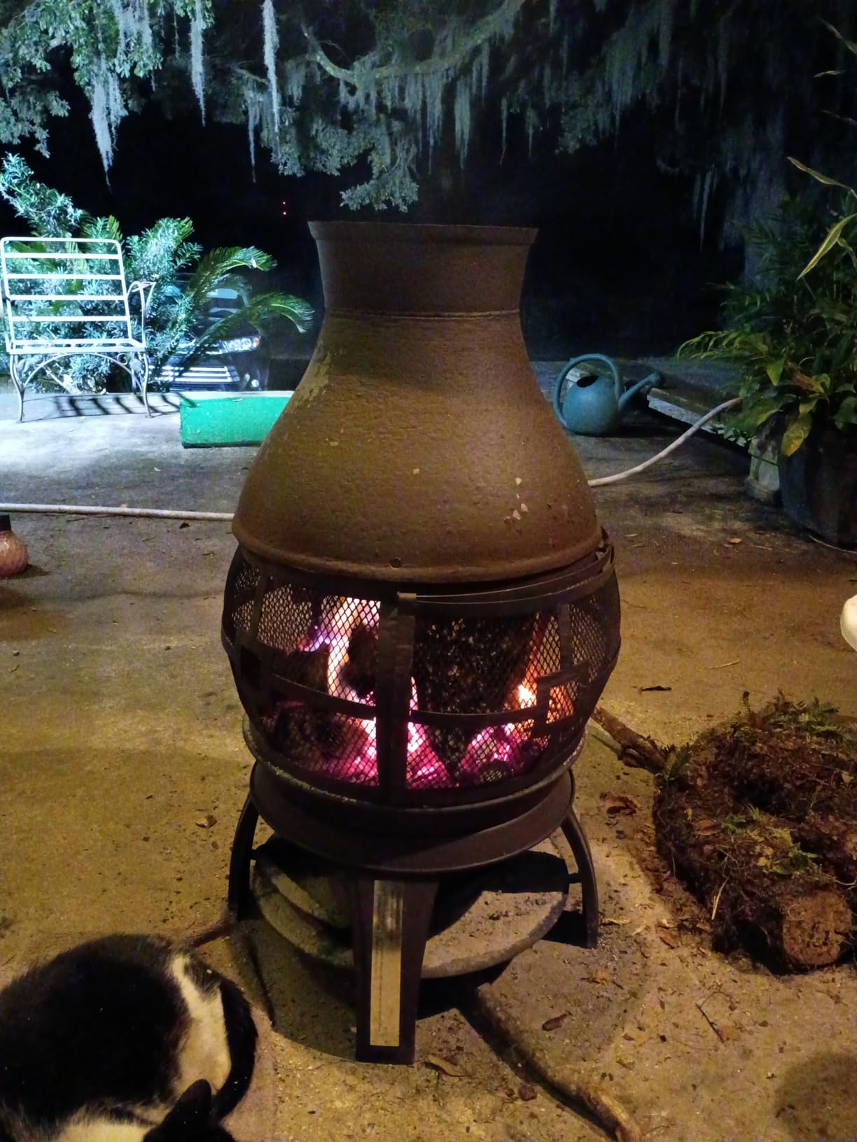 BALI OUTDOORS Fire Pit Wood Burning Chiminea Outside | Fireplace Patio Small Firepit, Size 17.7
