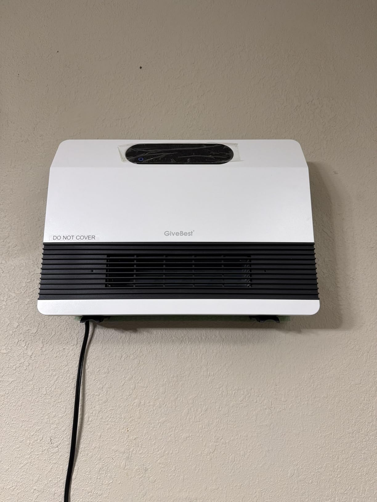 GiveBest Electric Wall Mounted Heater, 1500W Space Heaters for Indoor Use | Smart Heater with Adjustable Thermostat, Remote Control, Works with Alexa, 12H Timer Heat for Room Office Home Garage, White customer photo 1