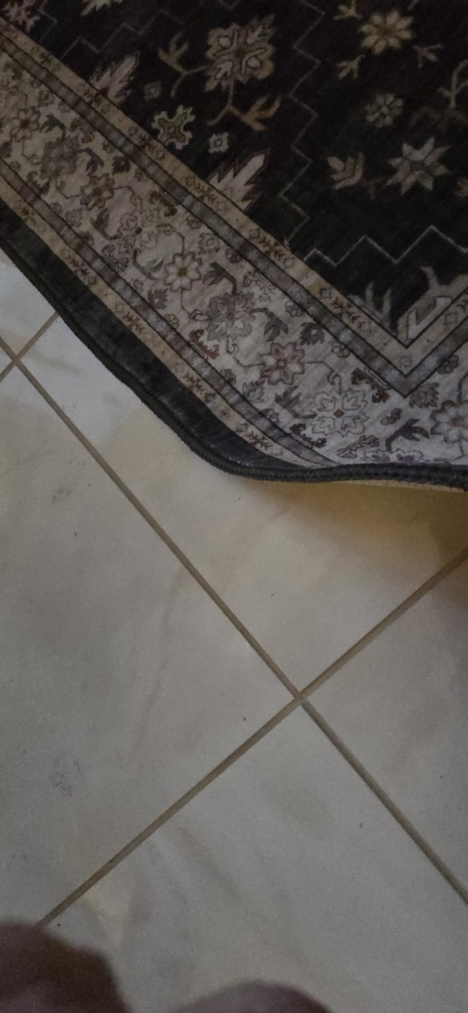 Black Farmhouse Washable 8x10 Area Rugs for Living Room, Bedroom, Dining Room Kitchen Table Rug for Under Table, Office, Dark Charcoal Tumble Stain Resistant Non-Slip Large Washable (8x10 Black/Multi) customer photo 1