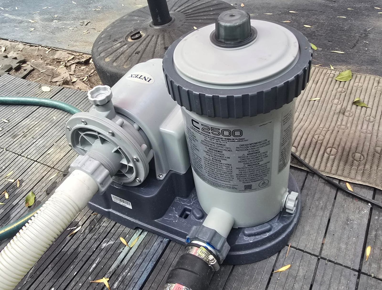 INTEX Krystal Clear 2,500 GPH Cartridge Filter Pump for Above Ground Pools | 26633EG - For Swimming Pools: 4,000 to 15,200 gal - Improved Circulation & Filtration with Type B Cartridge Gauge Indicator customer photo 2