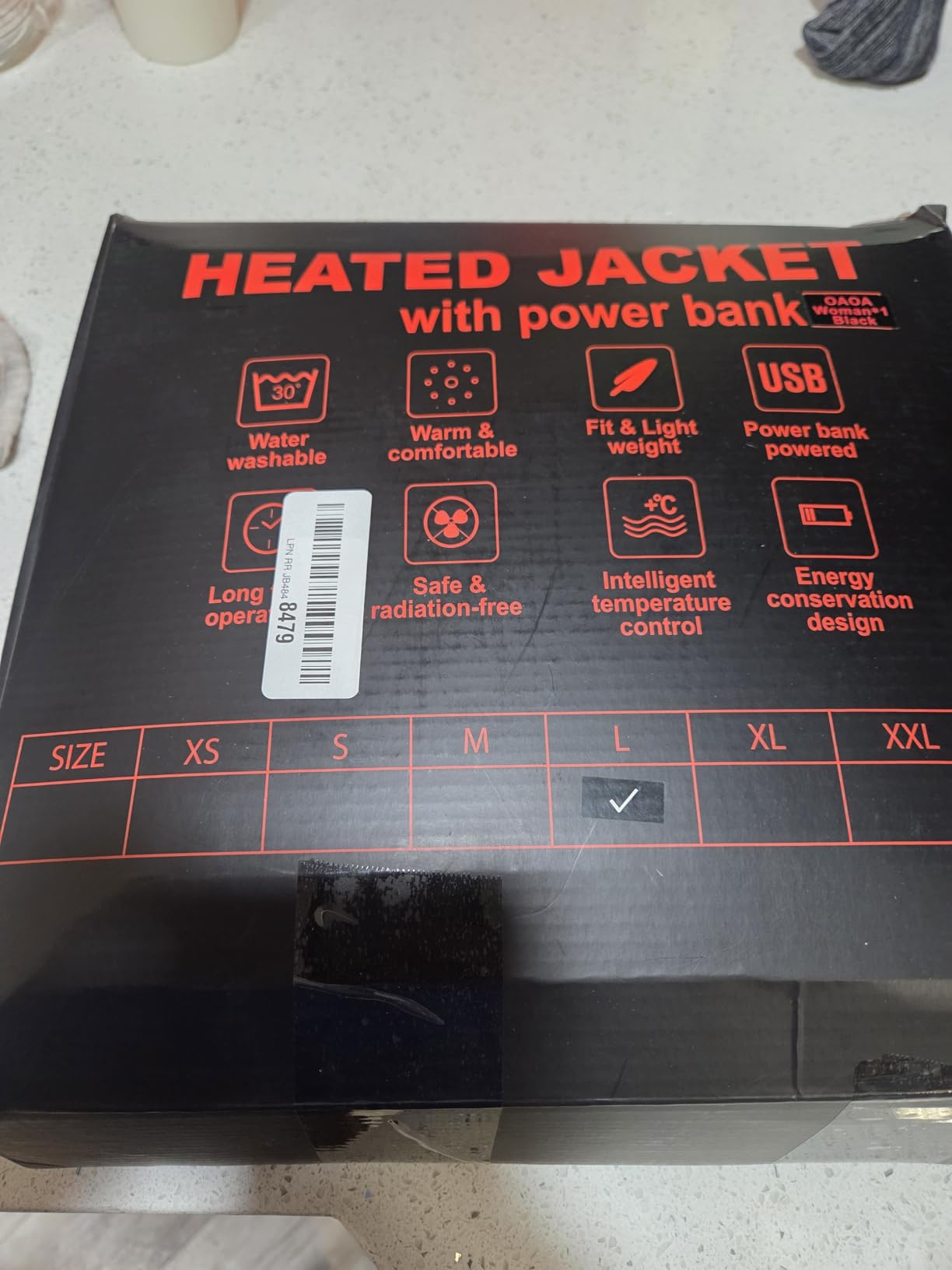 OAOA innovation Womens Heated Jacket with 10000mAh Battery Pack, Dual Control Button Heated Coat customer photo 1