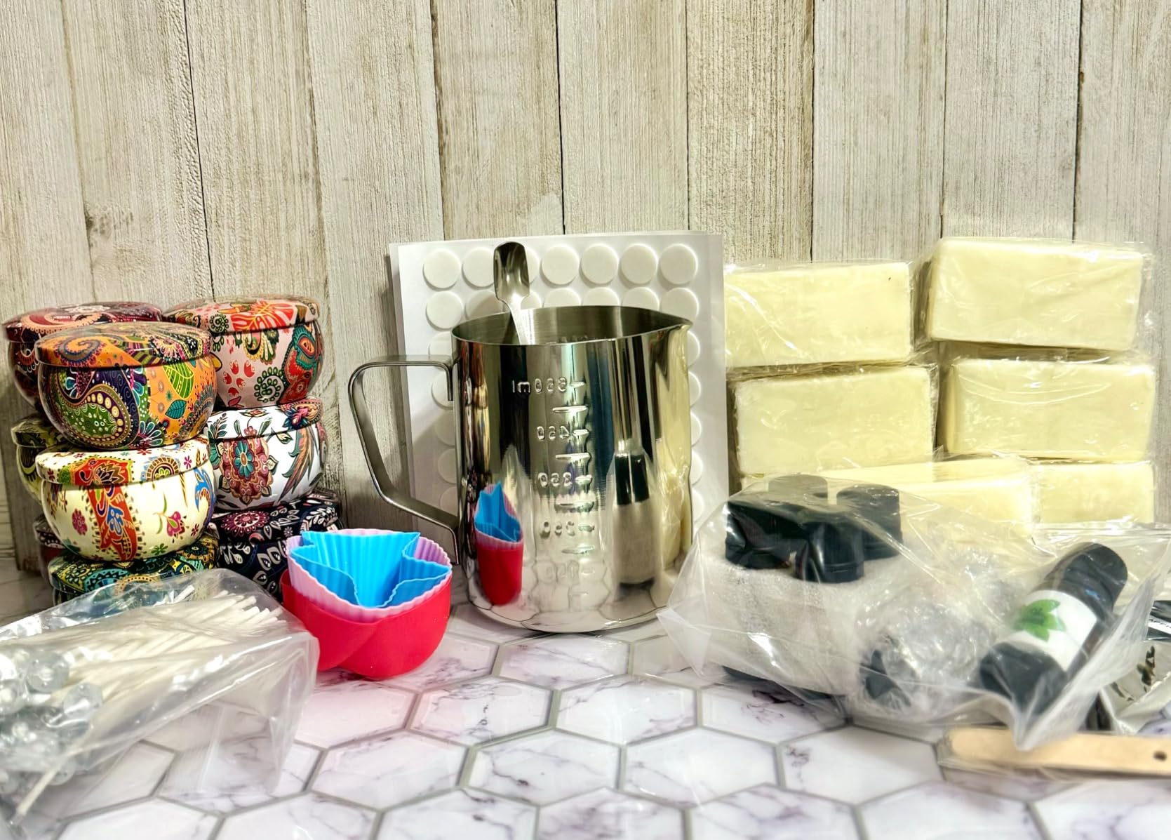 Candle Making Kit for Adults - DIY Scented Candles Making Supplies with Soy Wax, Wax Melter, Essential Oils, Color Dyes, Wicks Sticker, Candle Tins - Full Candle Making Set - Perfect Home Decoration customer photo 1