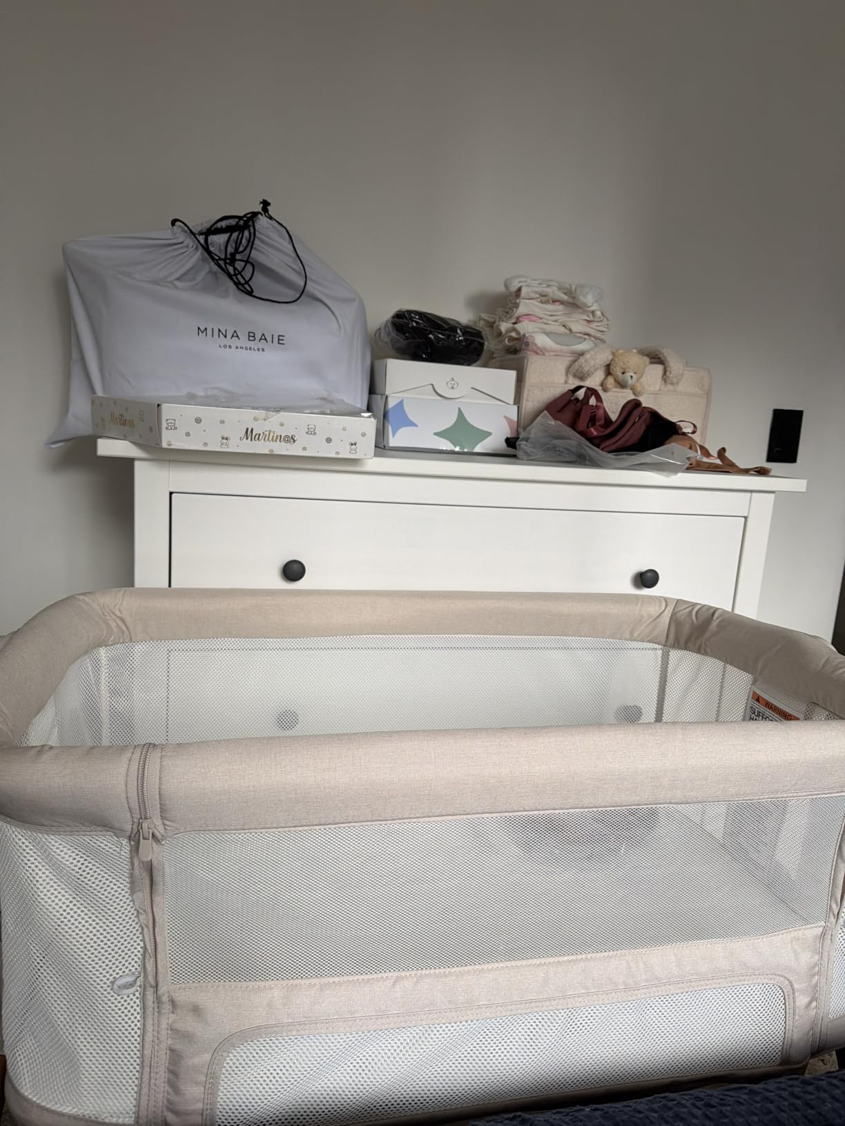 Baby Bassinet Bedside Crib, 3-in-1 Baby Bassinet Bedside Sleeper with Mattress and Soft, Breathable Sheet, Full-Mesh Sides, 6-Height Adjustable, Stable and Secure Crib for Newborns customer photo 1