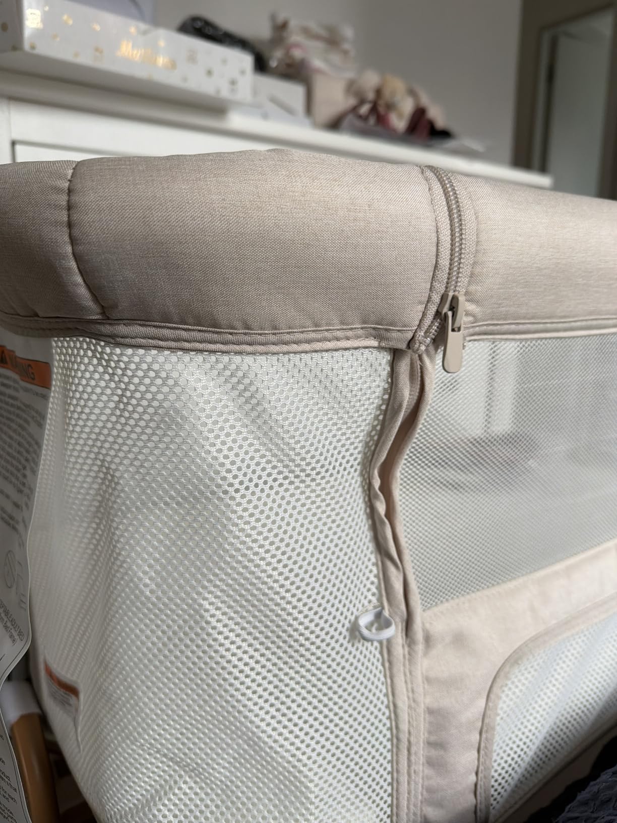 Baby Bassinet Bedside Crib, 3-in-1 Baby Bassinet Bedside Sleeper with Mattress and Soft, Breathable Sheet, Full-Mesh Sides, 6-Height Adjustable, Stable and Secure Crib for Newborns customer photo 2