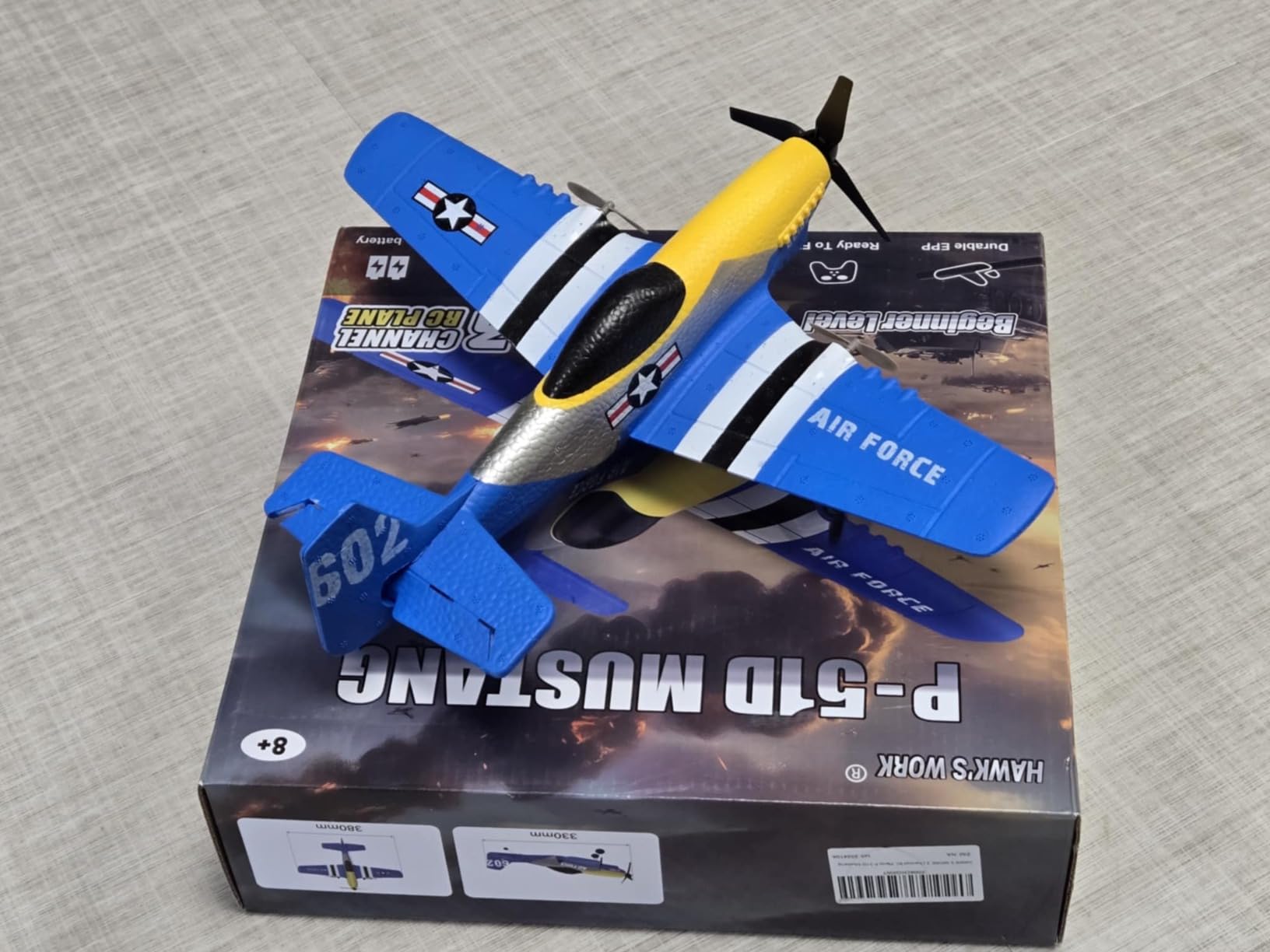 3CH P-51D Mustang RC Plane, Stabilized RC Warbird for Beginners customer photo 1