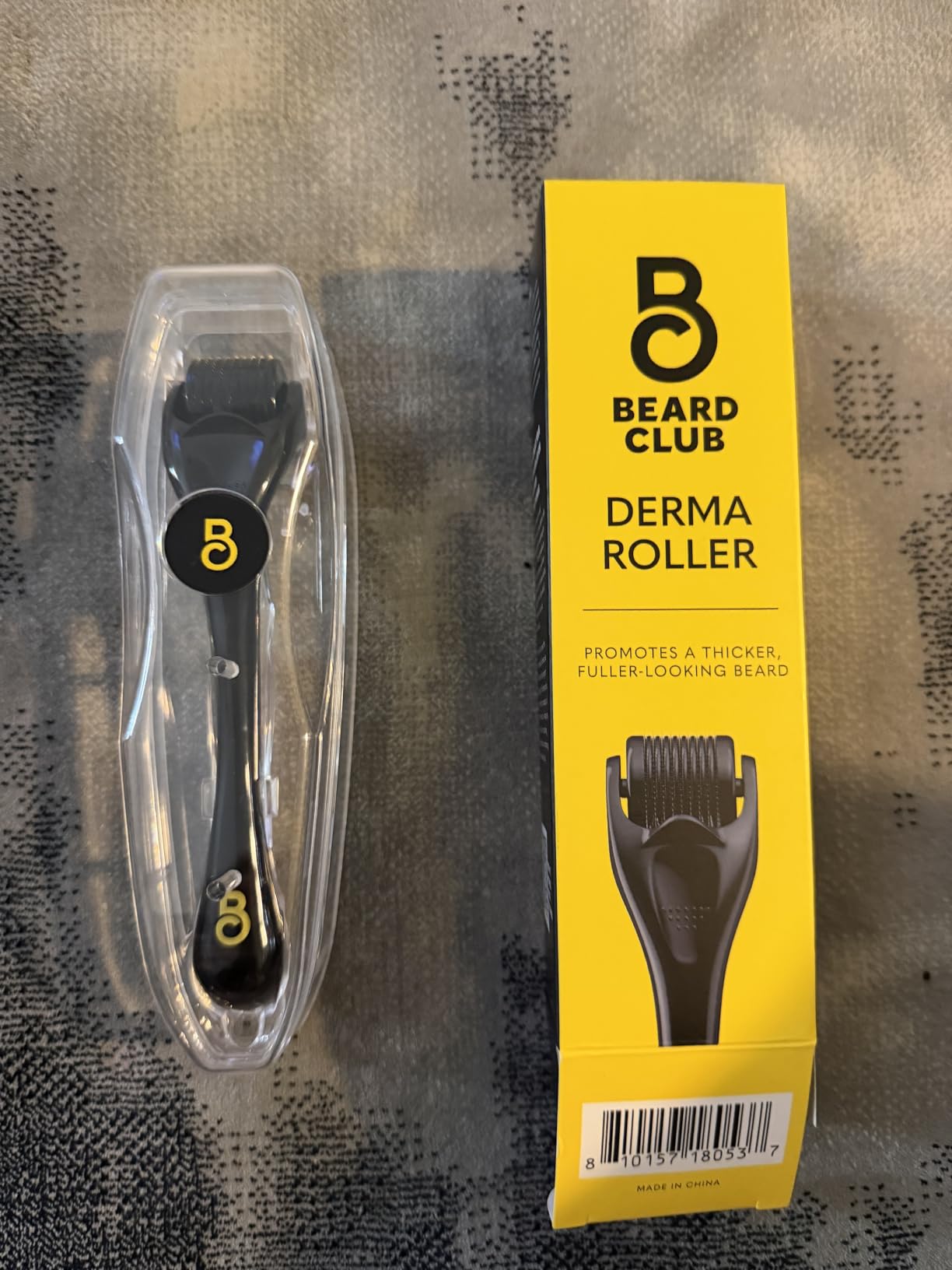 The Beard Club Derma Roller for Face, Body and Scalp - Microneedling for Men and Women with 540 Titanium Microneedles - Beard Roller & Micro Needling Scalp Hair - Black customer photo 2