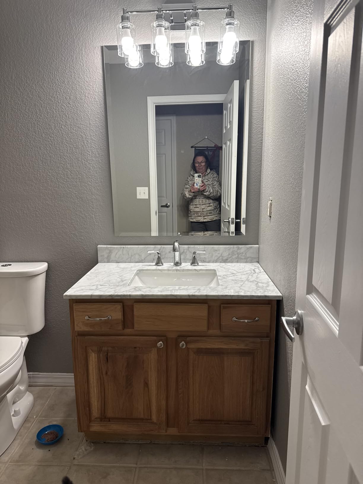 TokeShimi Bathroom Vanity Mirror Frameless with 1