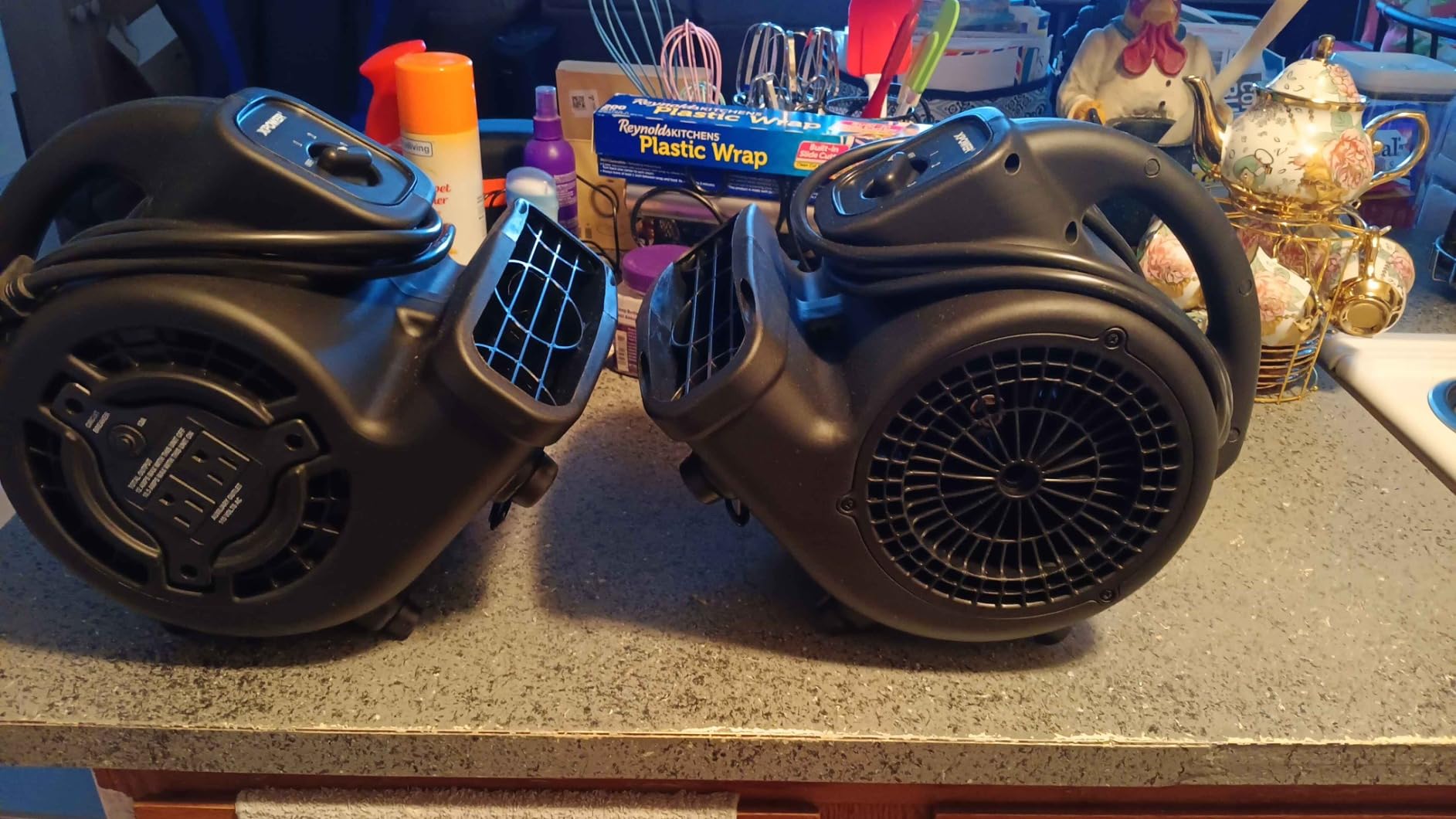 XPOWER P-80 Mini Utility 600 CFM Centrifugal Air Mover, Floor Fan, Blower, Stackable, for Drying, Cooling, Ventilating, Home Use Water Damage Restoration, Workshop, Plumbing customer photo 1