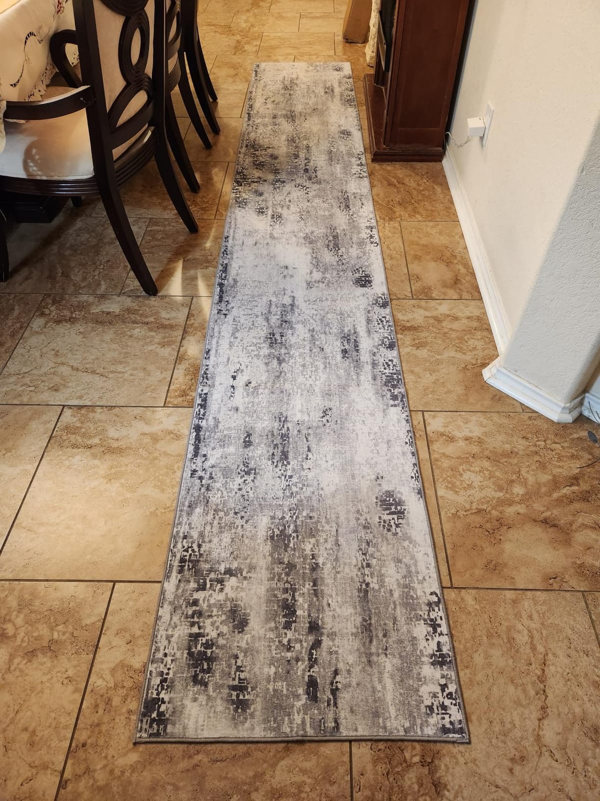 Ompaa 2x6 Rug Runners for Hallways Kitchen Runner Rug Non Slip Washable Grey Long Runner Rugs with Rubber Backing Soft Abstract Carpet Runner for Hallways, Kitchen, Bedroom, Bathroom, Entryway customer photo 1