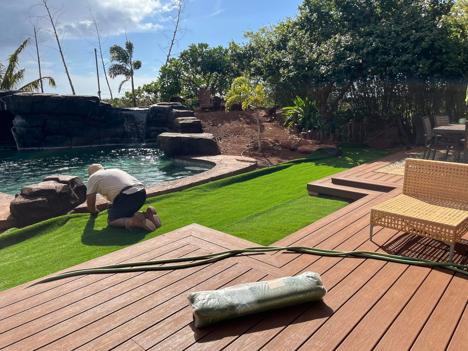 CooRug Professional Artificial Turf Grass Outdoor, 5x8 Ft Fake Grass | Realistic, Thick and Soft, Reusable, Easy to Clean, with Drainage Holes, Pet Friendly, Fire-retardant, UV Resistance customer photo 2