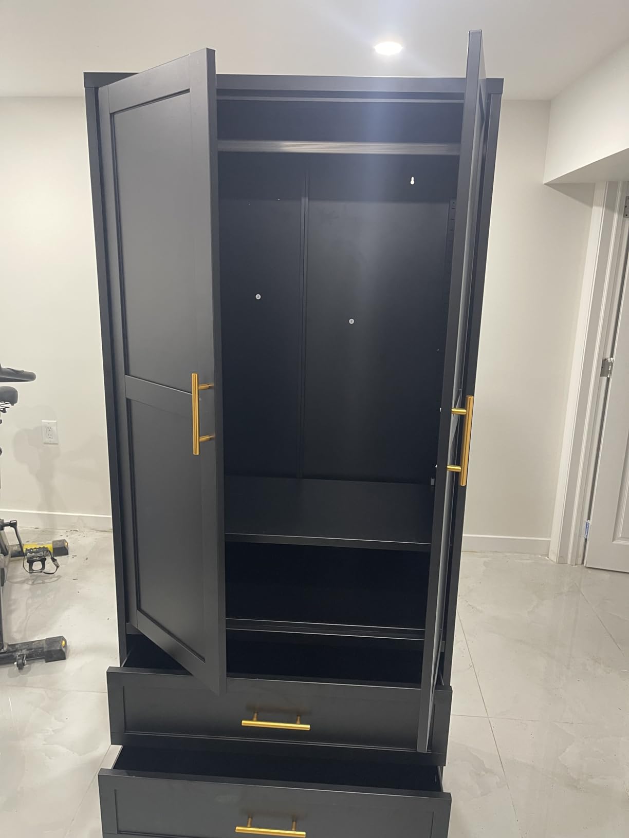 GAIOUS Metal Wardrobe Cabinet with 2 Drawers, 71