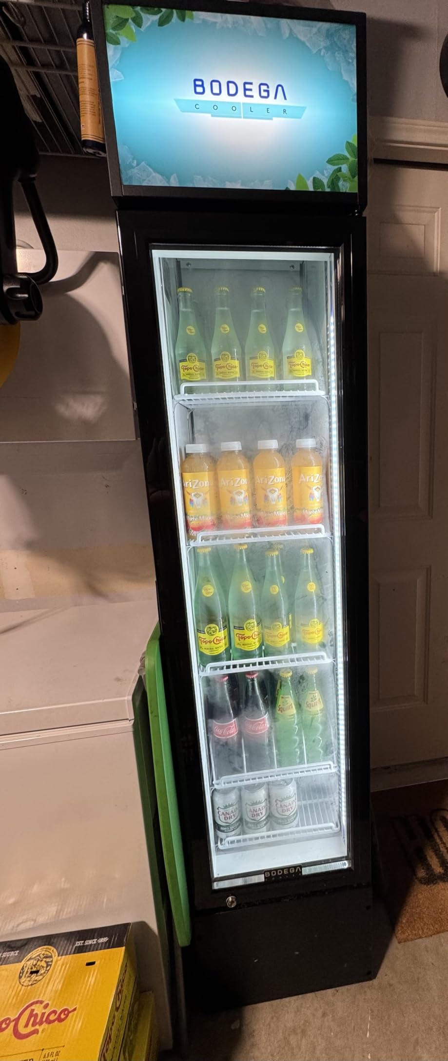 BODEGACOOLER Commercial Refrigerator, 27.02Cu.Ft Glass Door Beverage Cooler | Upright Double Door Merchandiser Display Refrigerator with Soft LED Light, Adjustable Shelves, 4 Heavy-Duty Casters customer photo 1
