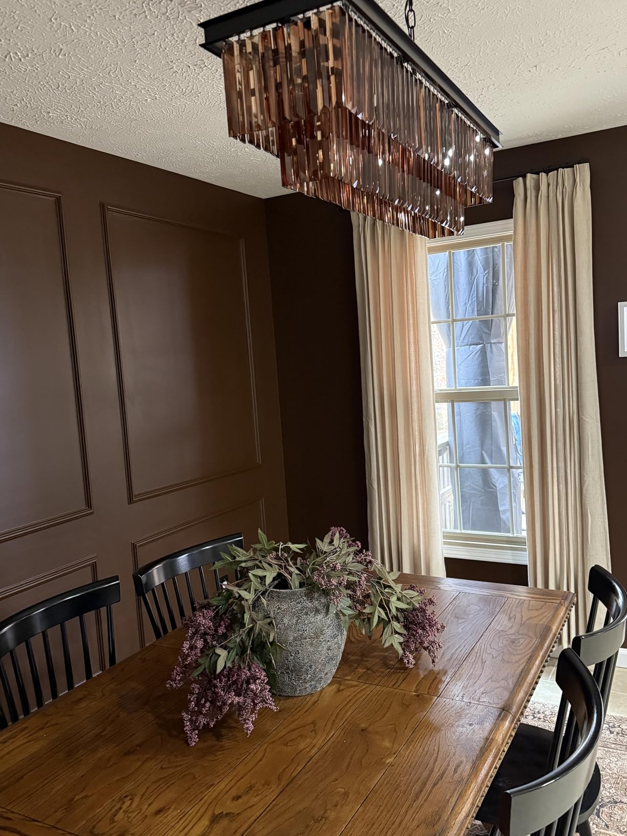 Weesalife Crystal Chandeliers for Dining Room, 15-Lights L40 Inch | Modern Rectangle Chandeliers for Dining Room Light Fixtures Over Table, Kitchen Island Bar, Adjustable Height, E12 Base customer photo 1