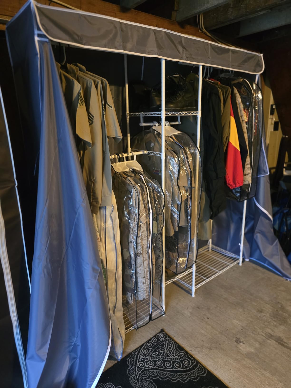 Ulif E12C Pro Heavy Duty Closet Organizer System, Freestanding Clothing Rack, Adjustable Garment Rack 71