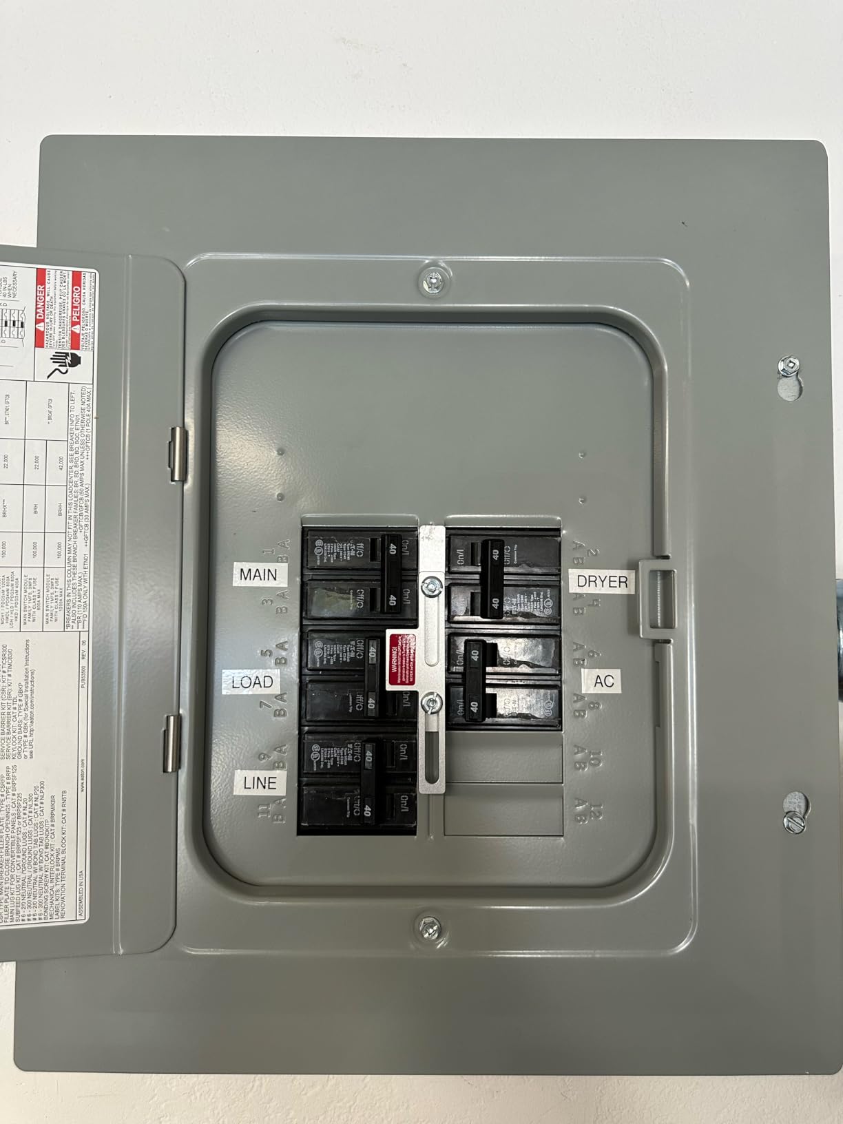 Generator Interlock Kit for Eaton Cutler Hammer BR Series 100&125Amp Panels | Interlock Kit for Eaton or Cutler Hammer 100 Amp and 125 Amp for BR Series Panels with Adjacent Main and Branch Breakers customer photo 2