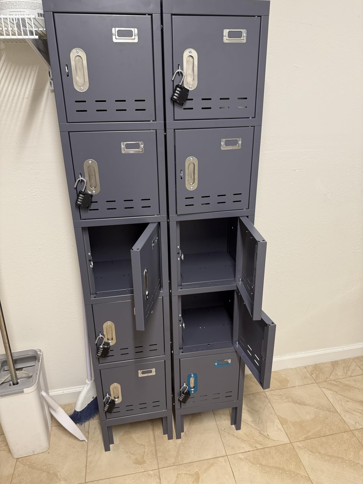 BUTISOW Metal Storage Locker with Lock & Card Slot Locker - Secure Lockable Door - Steel Locker for School, Office, Gym, Home - 66.15