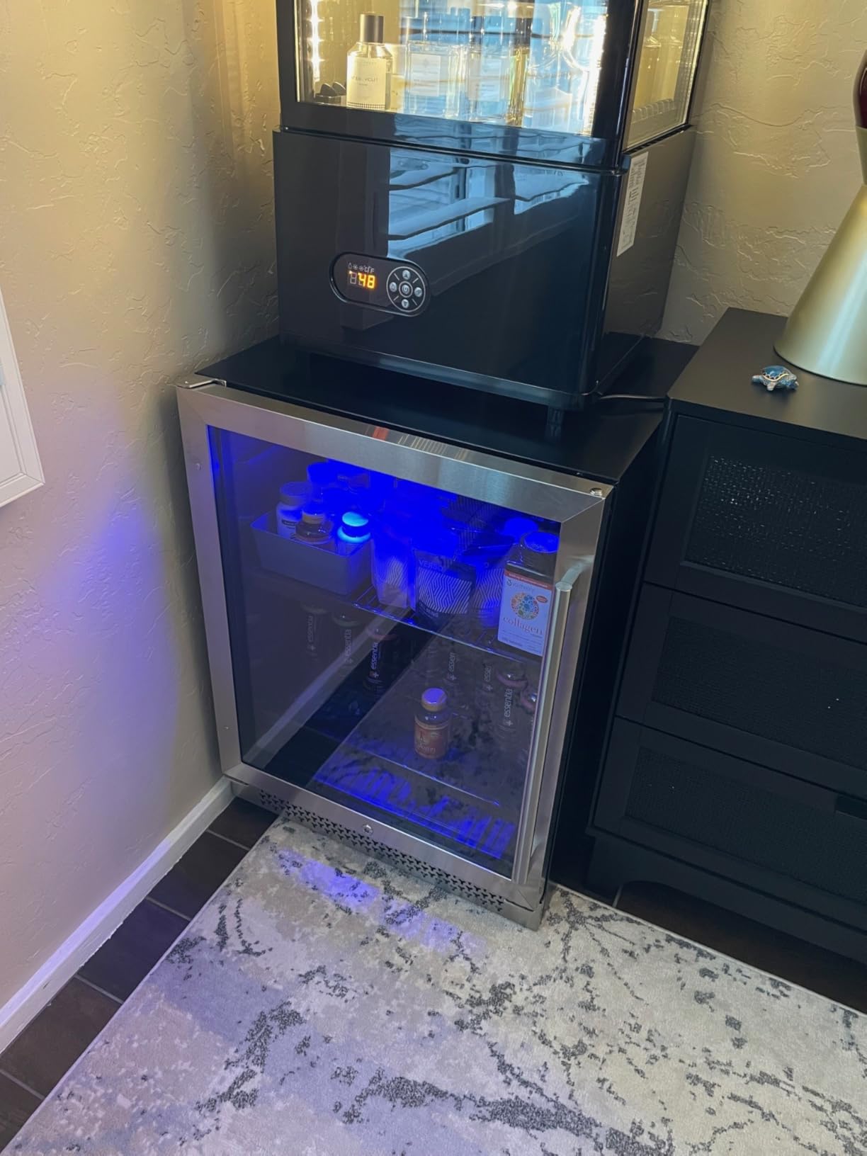 Yeego Beverage Refrigerator - 24 inch 180 Cans Beer Cooler with Glass Door | 34-54℉ Beverage Fridge for Drink Soda Wine for Bar Office Bedroom | Under Counter, Built-In or Freestanding customer photo 2