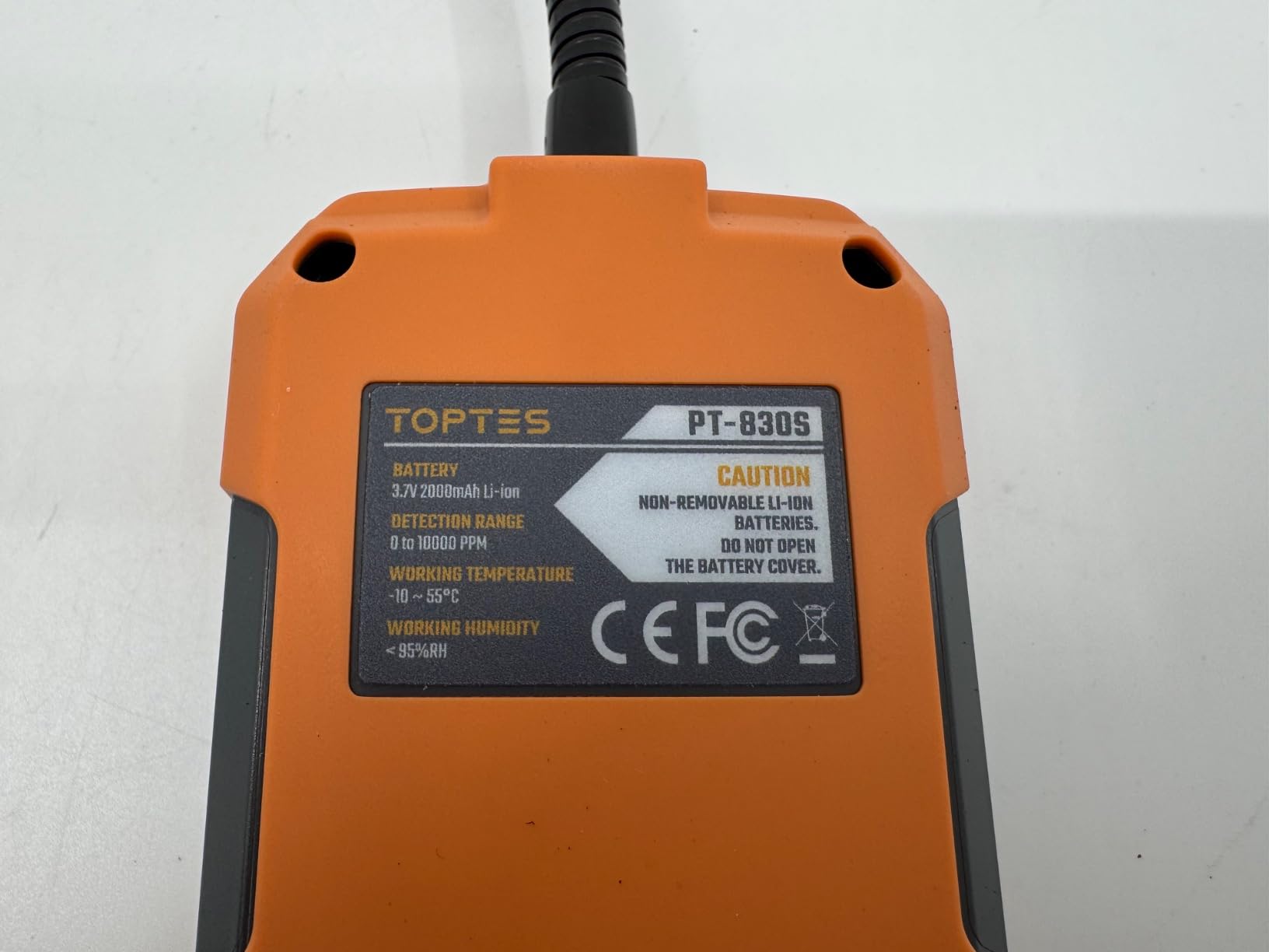 TopTes PT-830S Rechargeable Gas Leak Detector with 14.5 Inch Flexible Probe, Range 0-10000 ppm, TFT Color Display & 3 Types Alarm, Natural Gas Leak Detector for Propane, Methane for Home or Industrial customer photo 2
