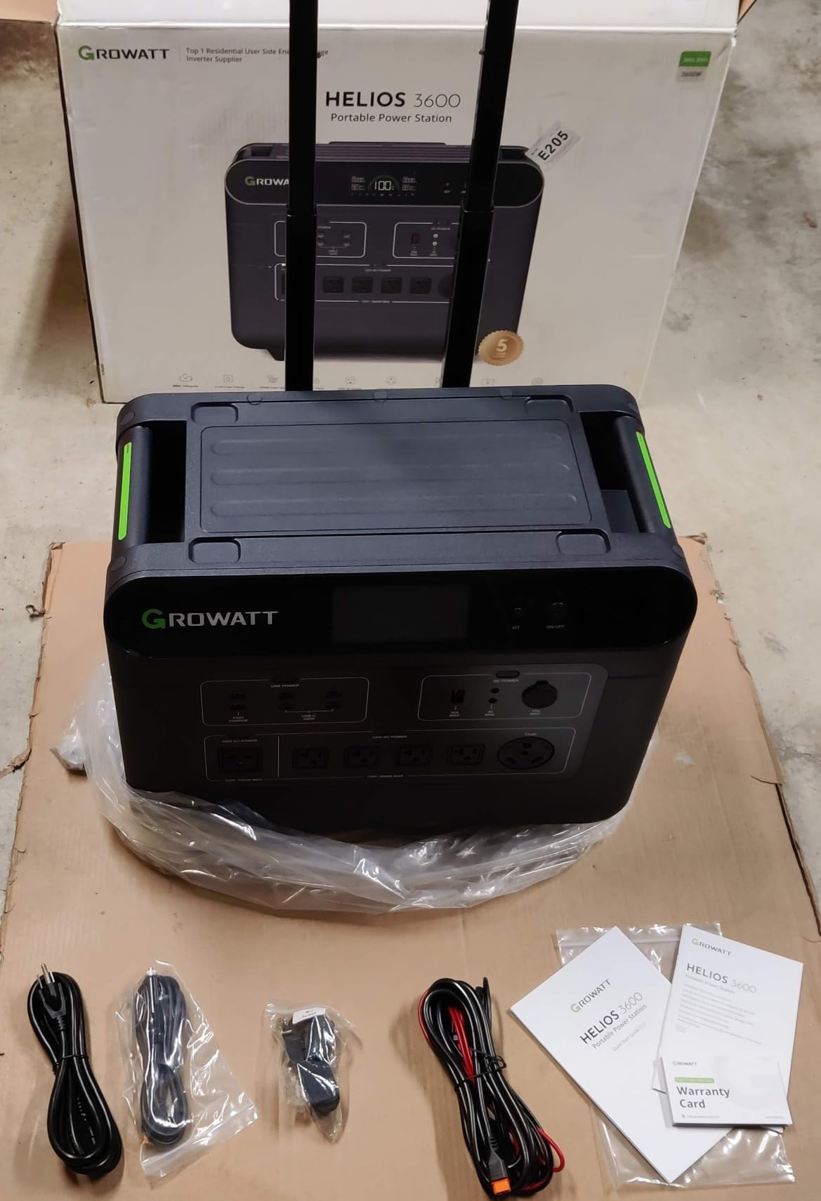 GROWATT 3686Wh Extra Battery for HELIOS 3600 Portable Power Station, LiFePo4 Expansion Battery, 9 DC Outlets for Cell Phone, PC, Tablets or Other Devices, for Home Use, Emergency, Camping and RV customer photo 2