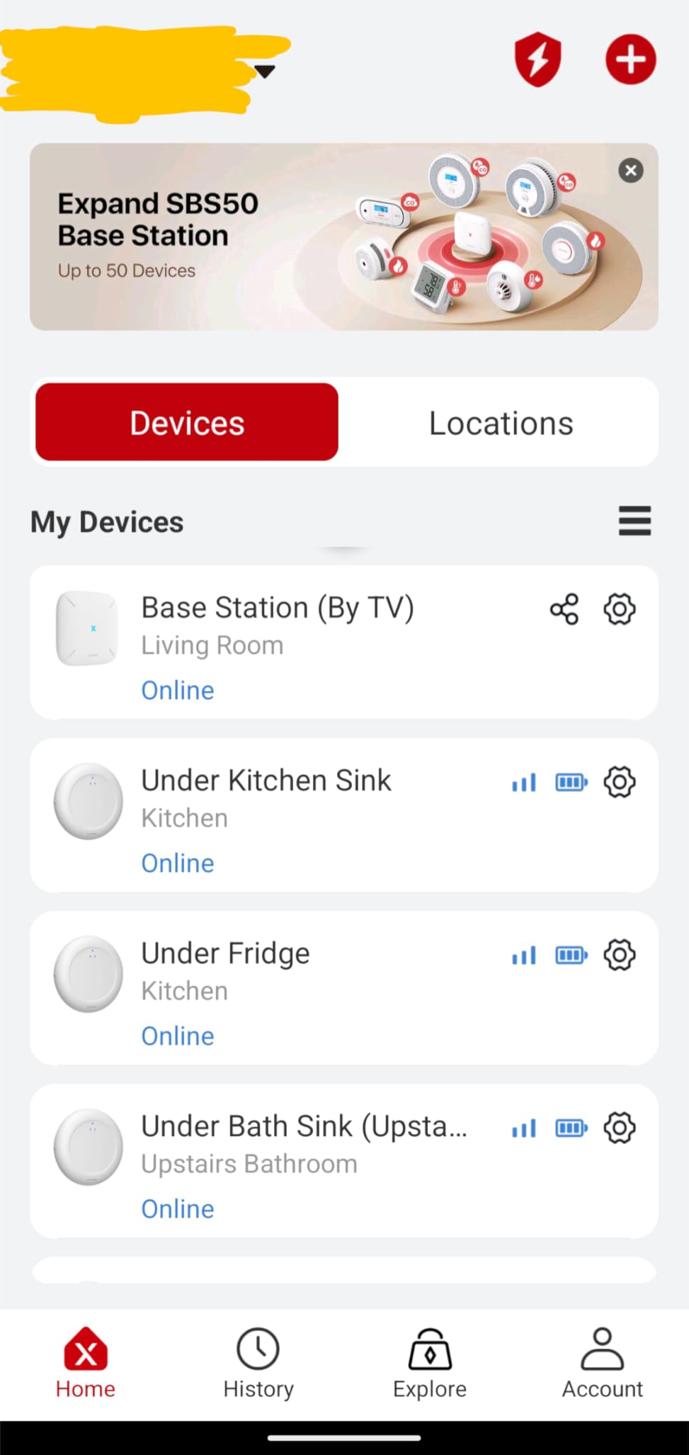 X-Sense Ultra-Slim Wi-Fi Water Leak Detector, 4 Sensors + Base, SWS0A41 | 0.7 in Thin Design, Real-Time Alerts, Detects Water as Low as 0.4 mm, 1700 ft Range, Under Appliances & Behind Toilets customer photo 1