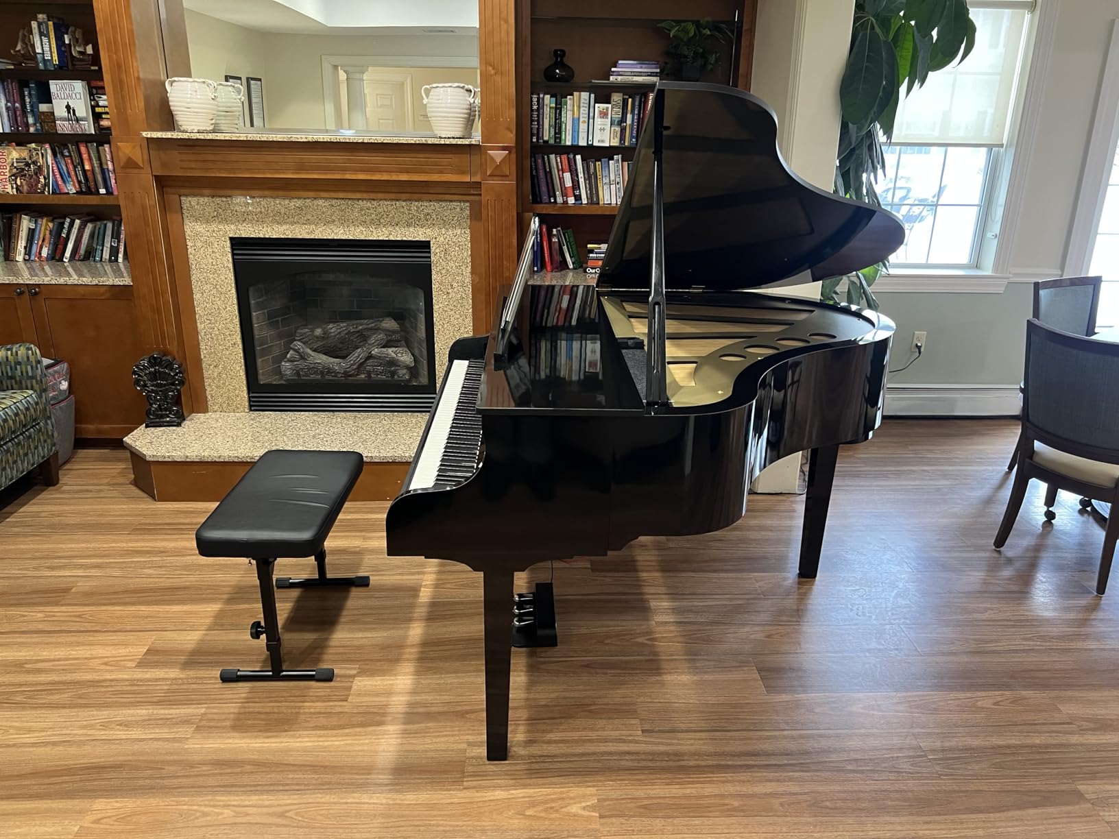 Liquid Stands Foldable Dual Adjustable Piano Bench with Black Cushion | Portable, Music Stool Seat, For Piano Keyboard Stand, Padded Cushion, For Musicians customer photo 1