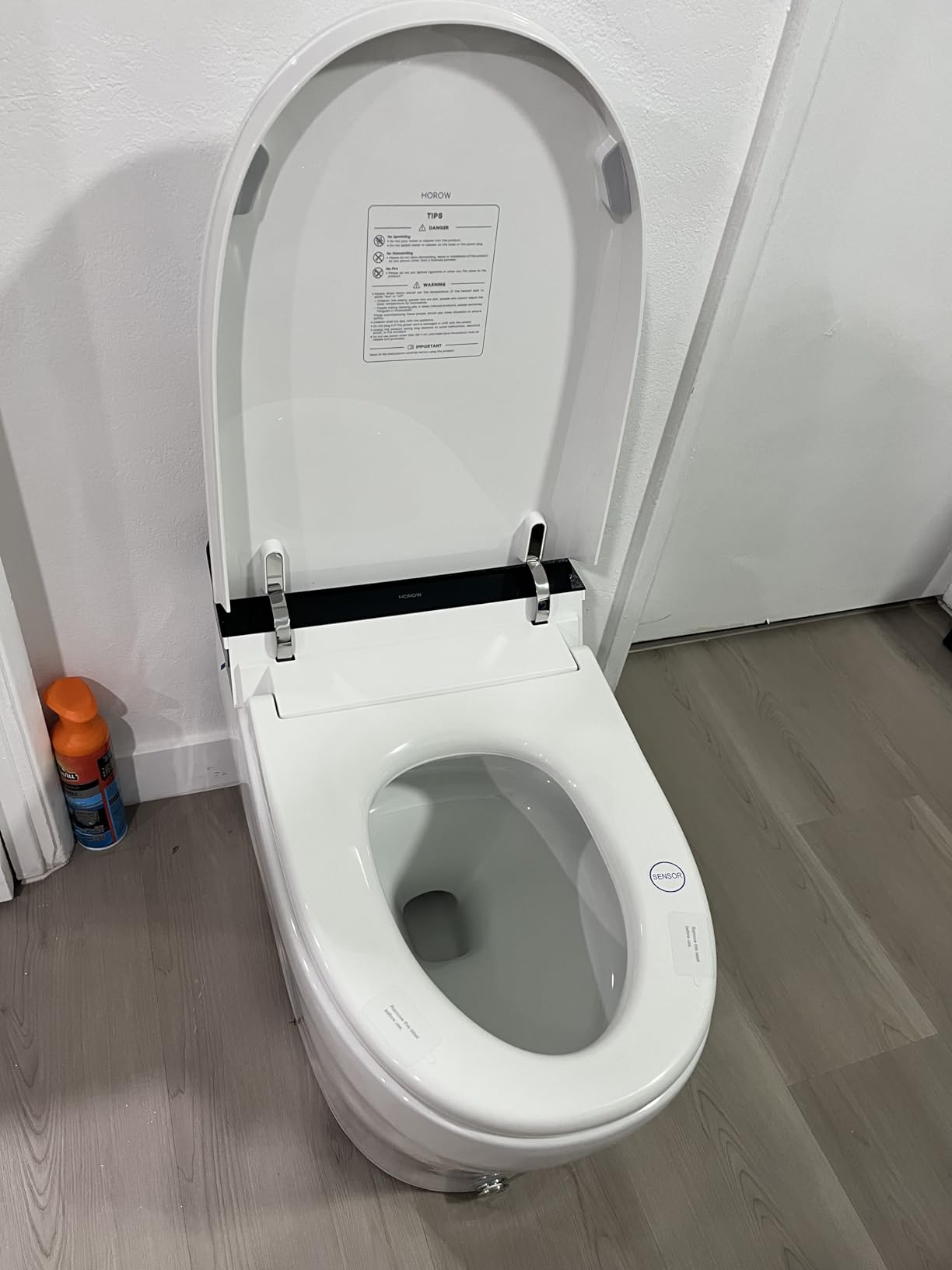 HOROW T38 Artistic Smart Toilet, Bidet Toilet with Powerful Flush, Auto Open/Close Lid, Instant Warm Water, Elongated Heated Seat, Dryer, Night Light, Deodorization customer photo 1