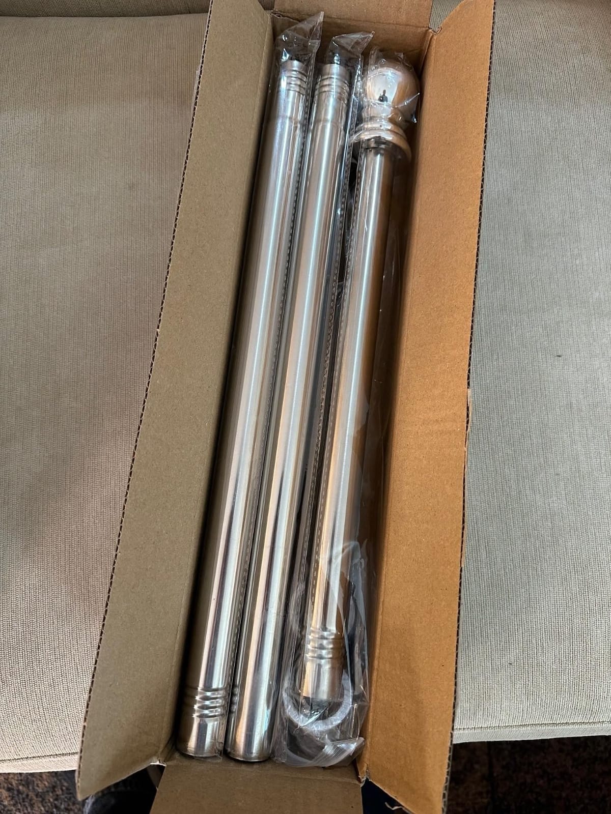 304 Stainless Steel 6FT Flag Poles for Outside House (1, Silver) customer photo 1