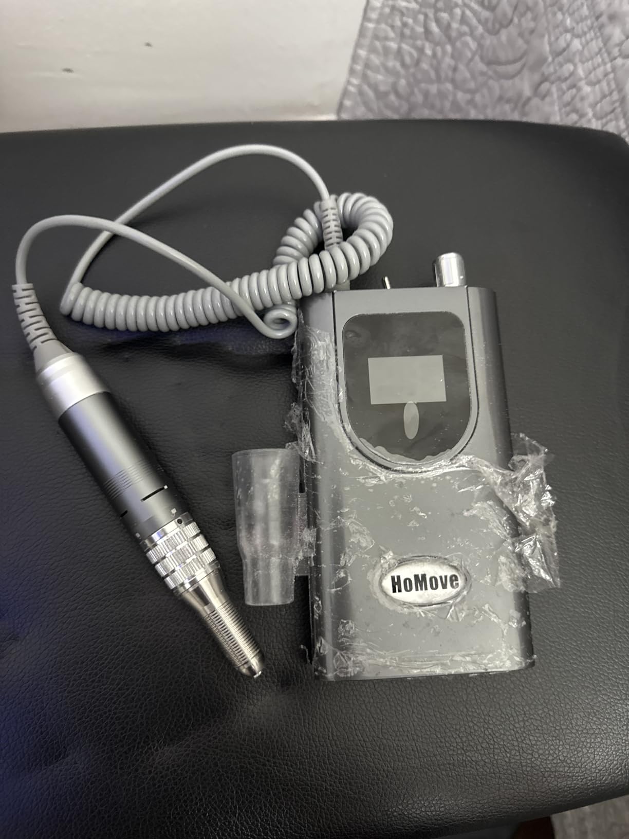 Professional Nail Drill Machine, HoMove 35000RPM Portable Nail Drills, Rechargeable Efile Nails Drill, Low Heat Electric Nail File for Acrylic Gel Nails (Grey) customer photo 1