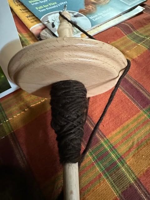 HAND U JOURNEY Premium Beech Wood Top Whorl Drop Spindle for Hand Spinning - 11