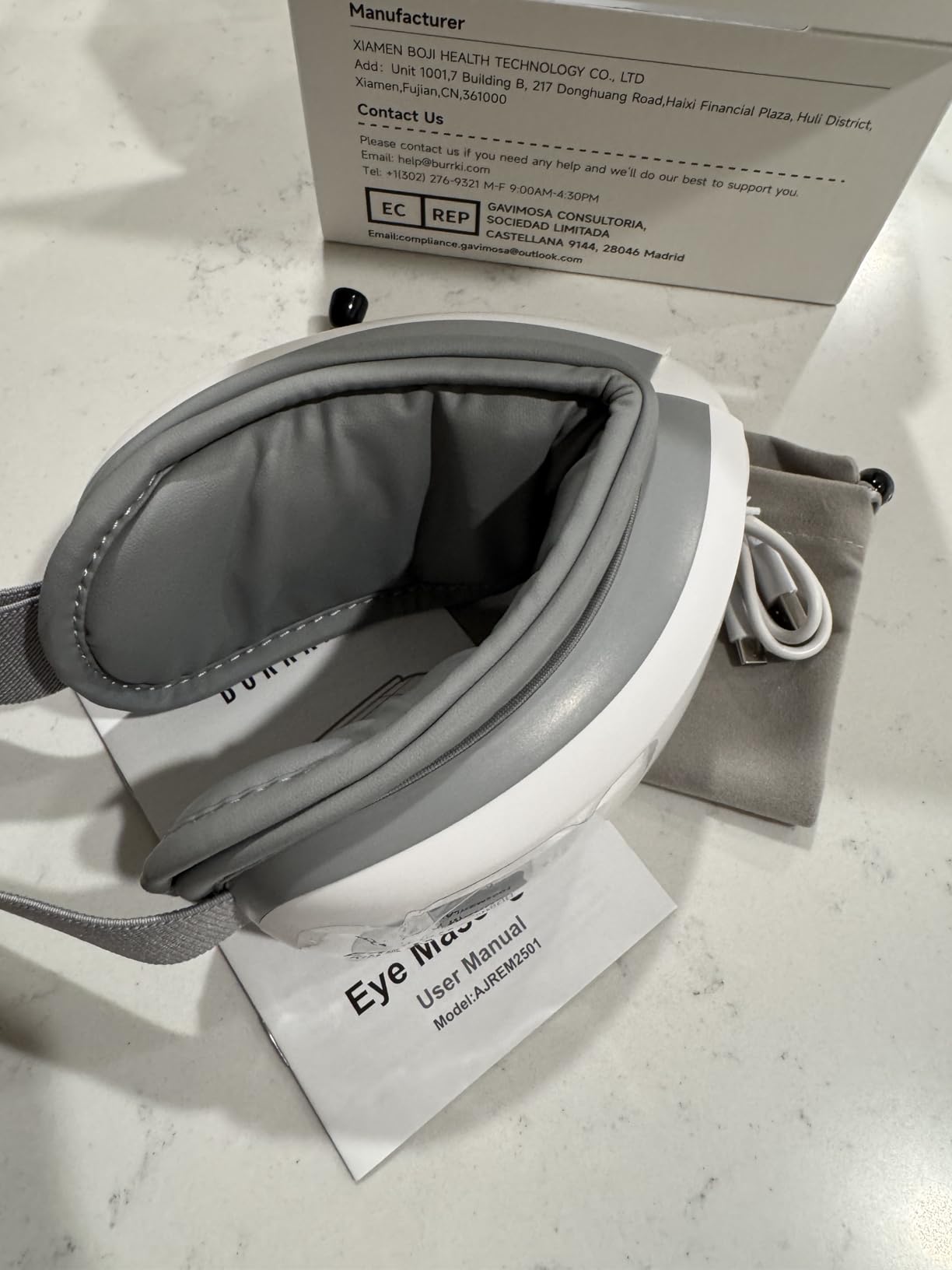 Eye Massager with Heat & Bluetooth Music, Birthday Gift for Dad Mom Men Women, Heated Eye Mask for Migraines Relief, Reduce Strain, Headache Relief and Improve Sleep, Eye Care Device customer photo 2