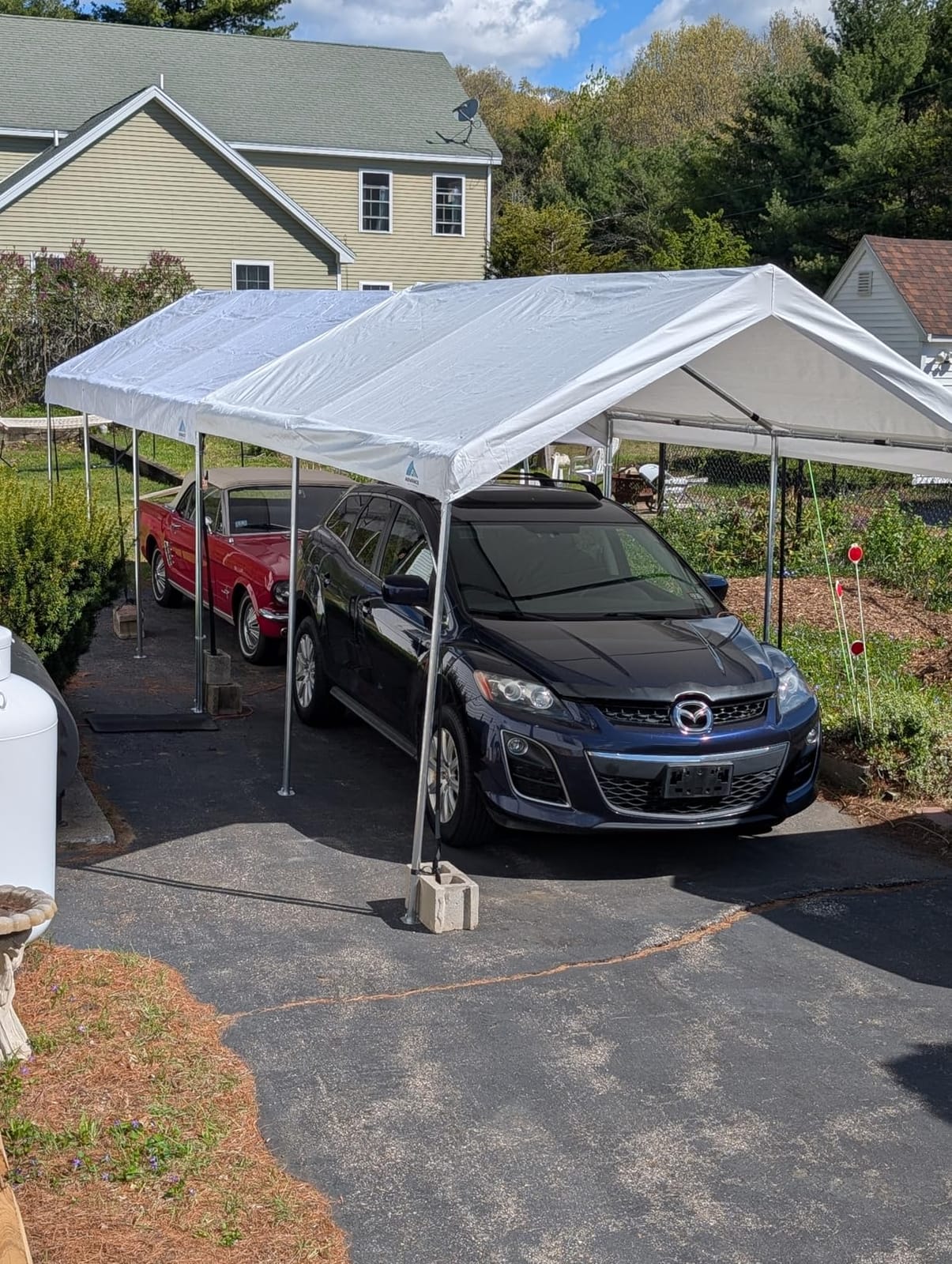 ADVANCE OUTDOOR 12x20 ft Heavy Duty Carport Potable Car Canopy Garage Party Tent Boat Shelter, Adjustable Height from 9.5 ft to 11 ft, Gray customer photo 1